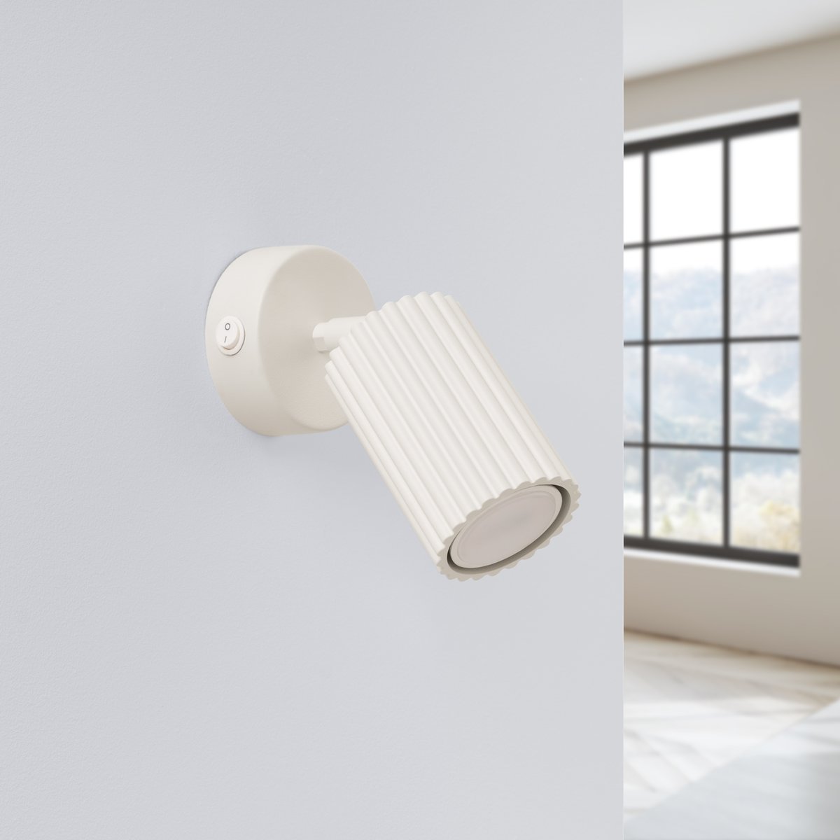 Applique Aluminium Beige GU10 1 Karbon Switch beige, EDEN