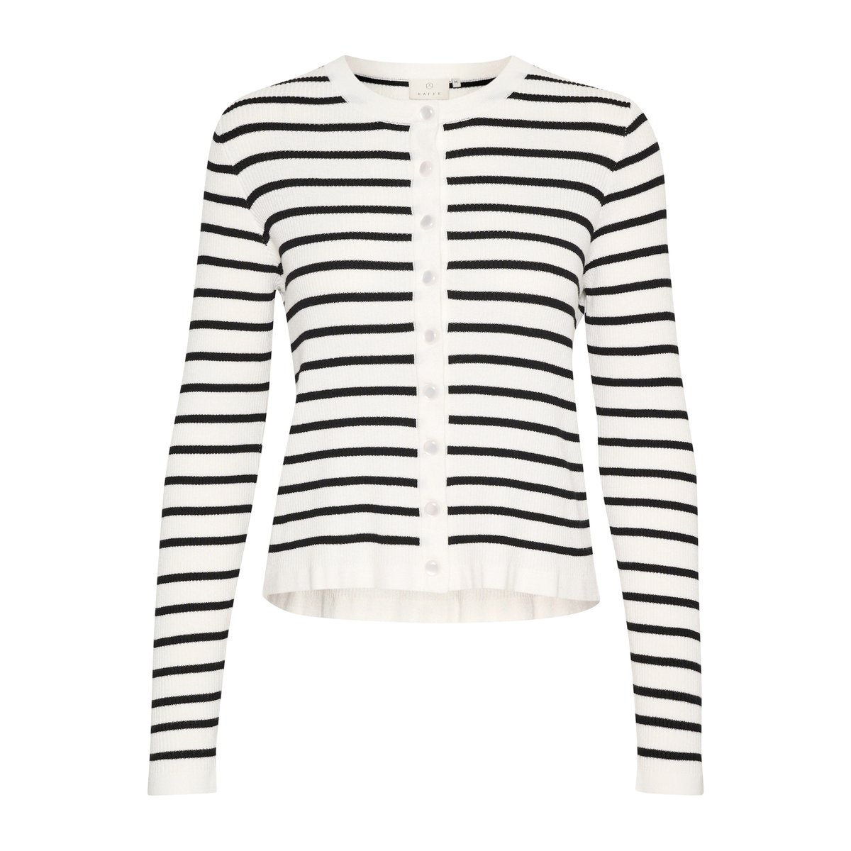 Knitted cardigan blanc/noir rayures, KAFFE