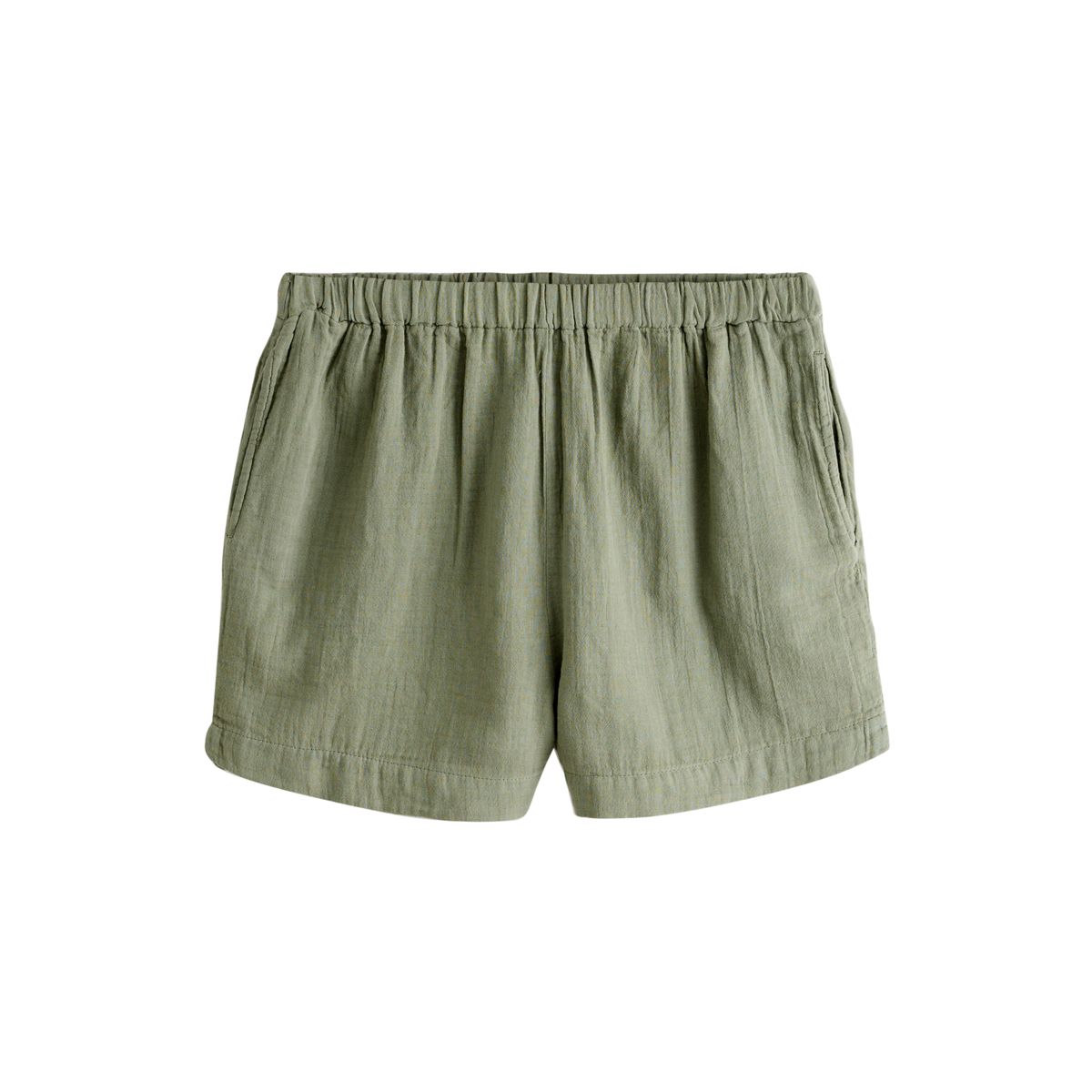 Short en tissu double pièce vert kaki, NEXT