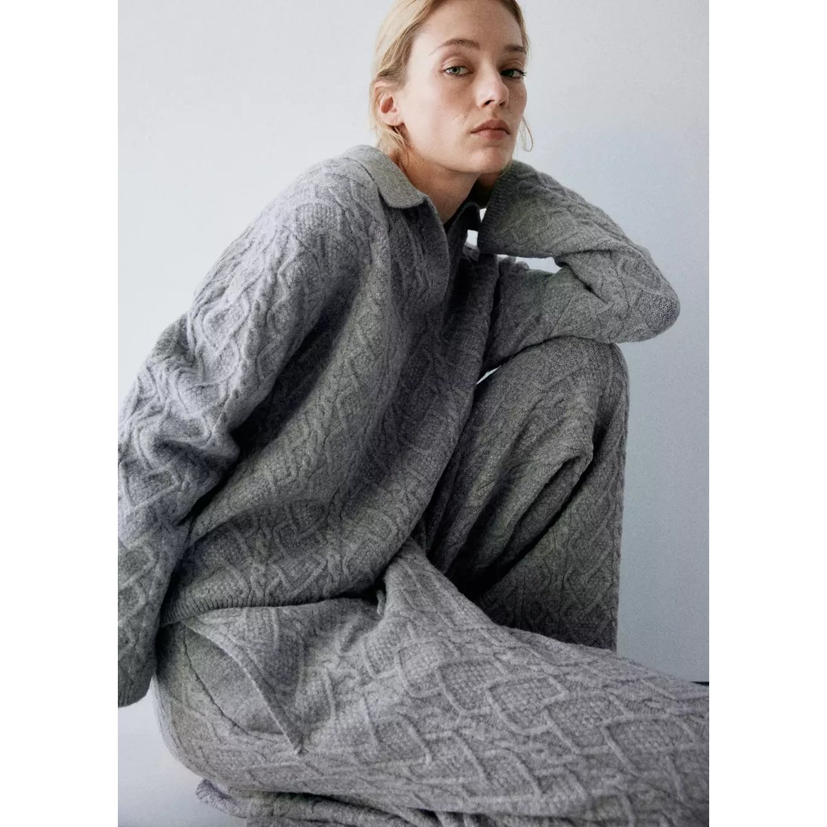 PYJAMA TROUSERS BRAIX gris, MANGO