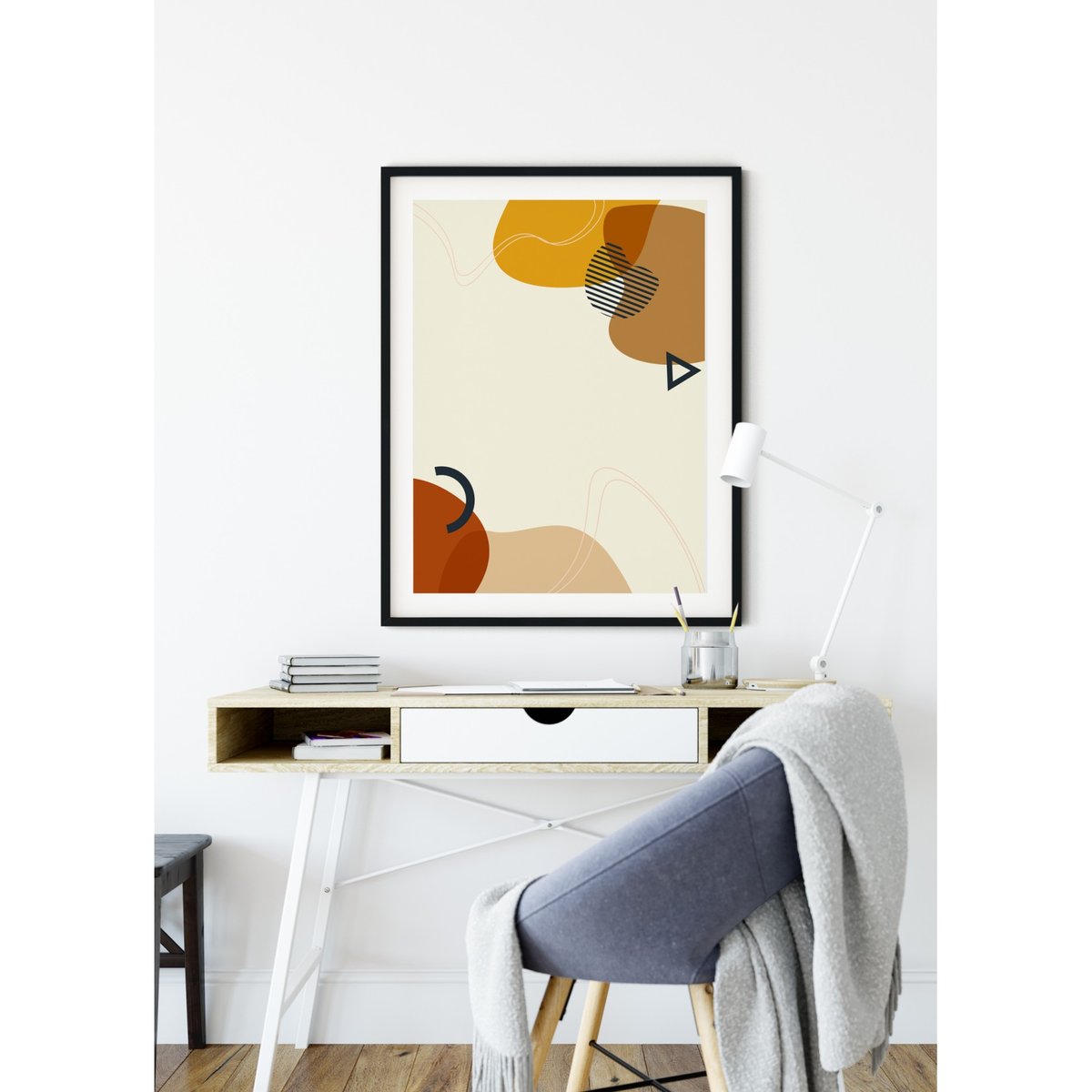 Affiche Abstract Background 7 blanc, L'AFFICHERIE