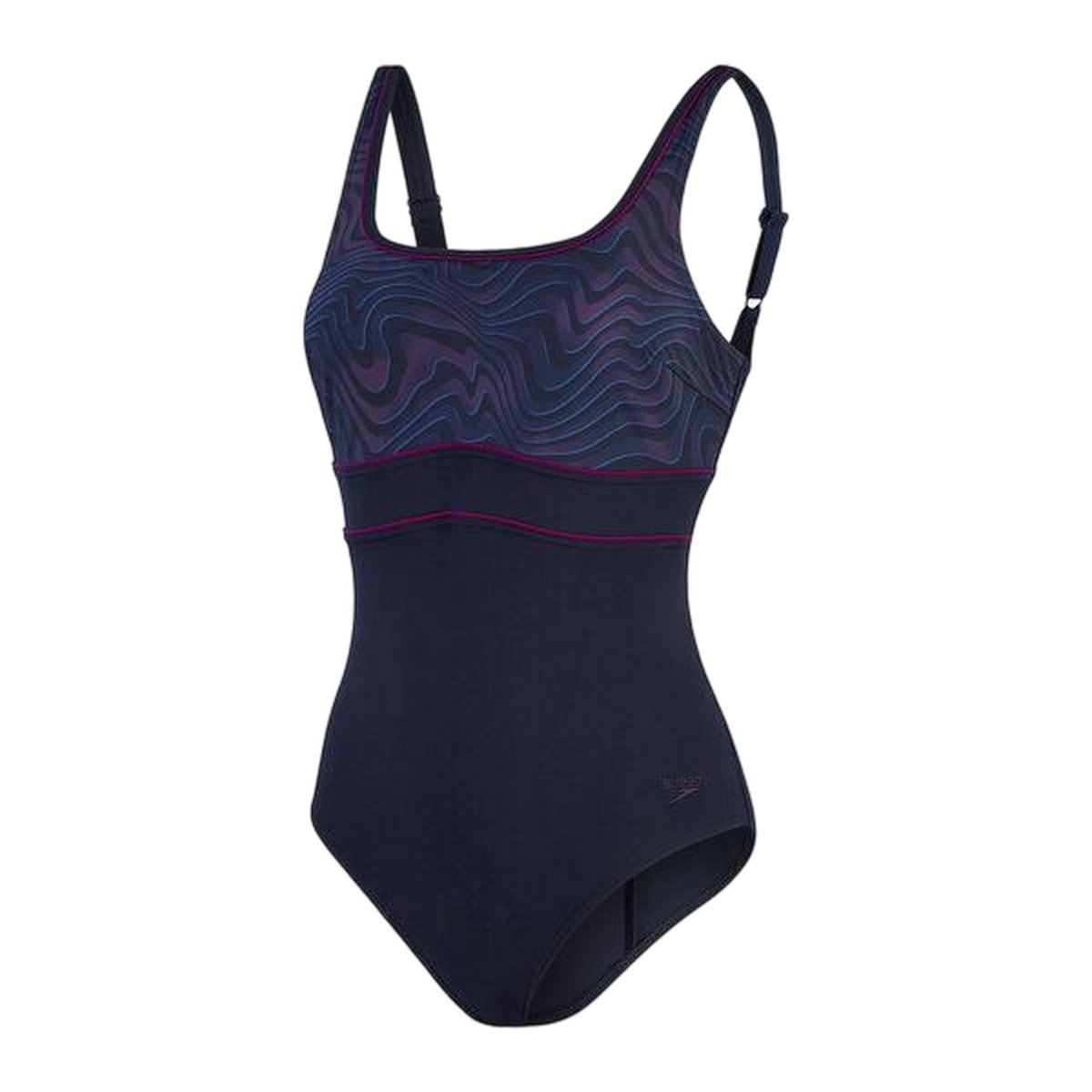 Maillot de bain 1 pièce motif/style éclipse noir, SPEEDO