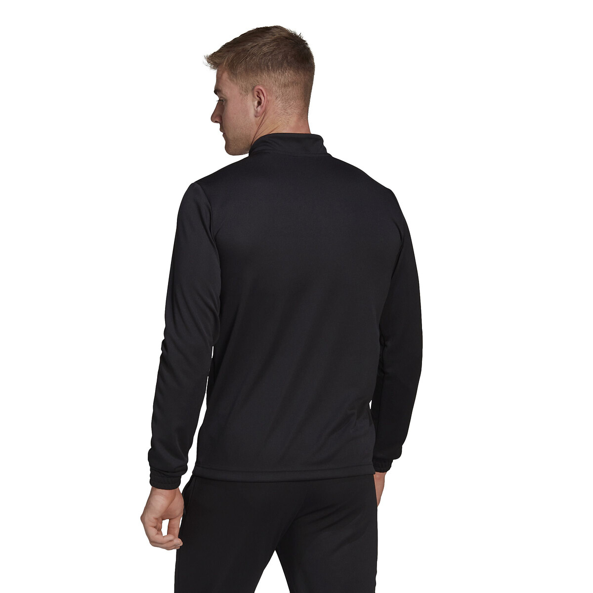 Sweat 1/4 zippé d'entrainement football noir, adidas Performance