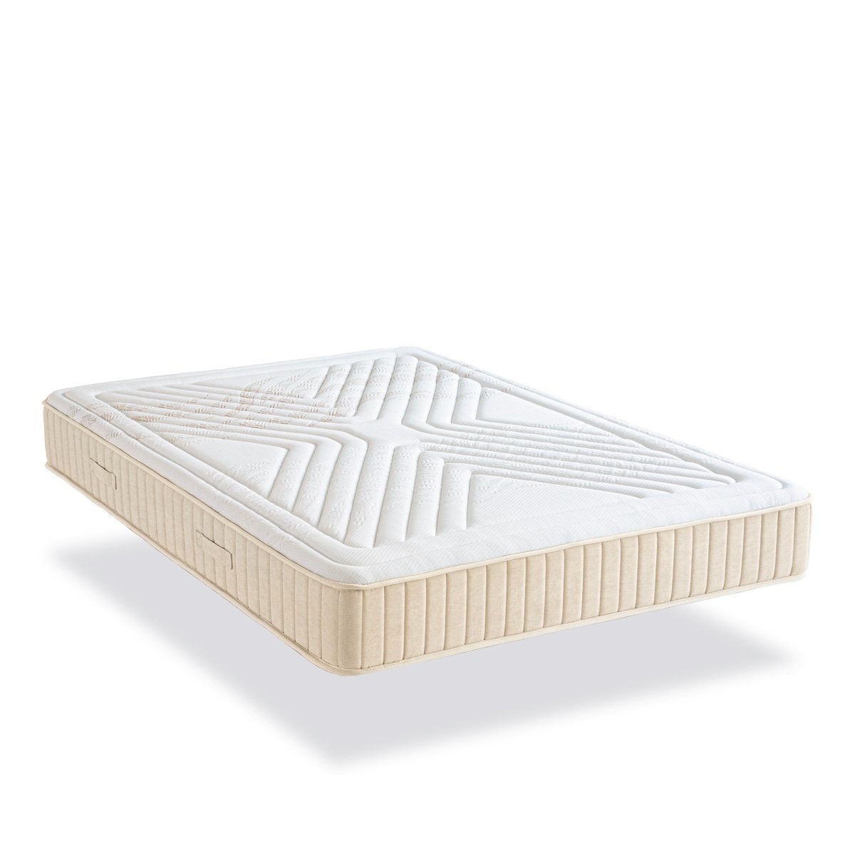 Ensemble Symphonie 2.0 90x200 cm Matelas Mousse + Sommier Bois beige, BELLECOUR