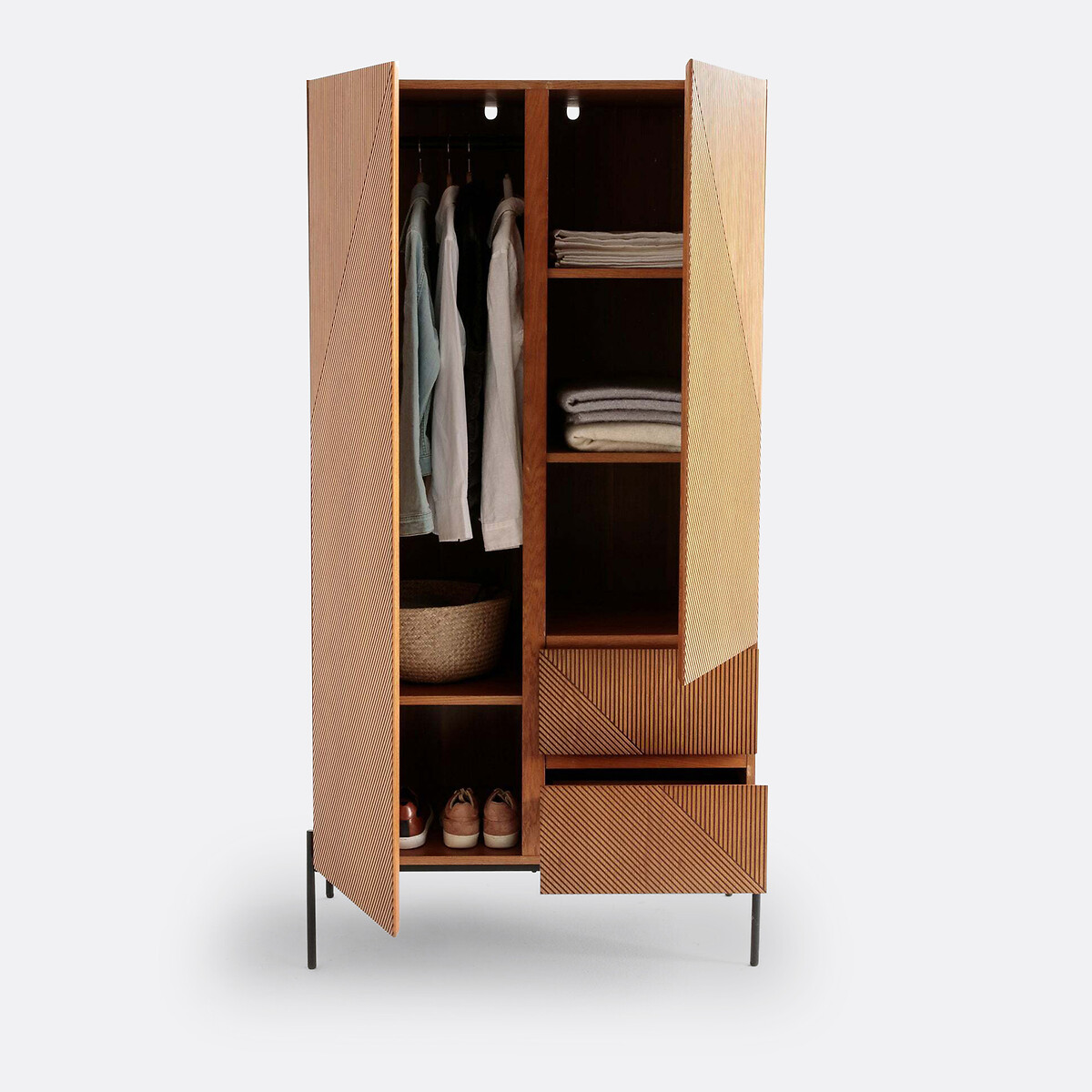 Armoire 2 portes Lodge coloris noyer, LA REDOUTE INTERIEURS