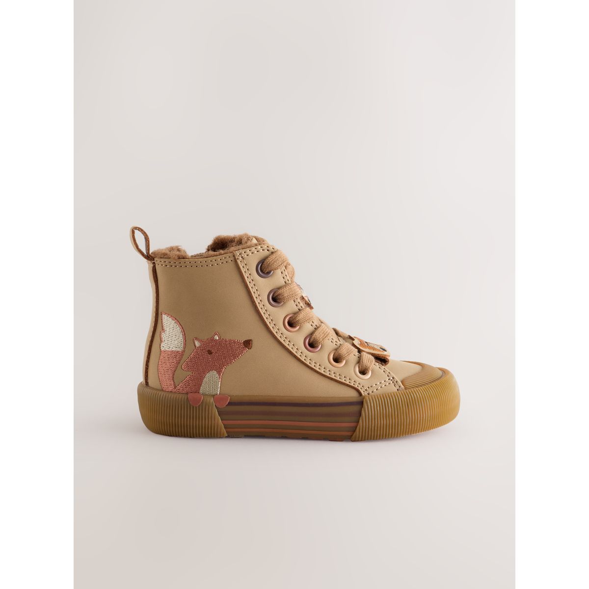 Baskets montantes avec zip renard brun, NEXT