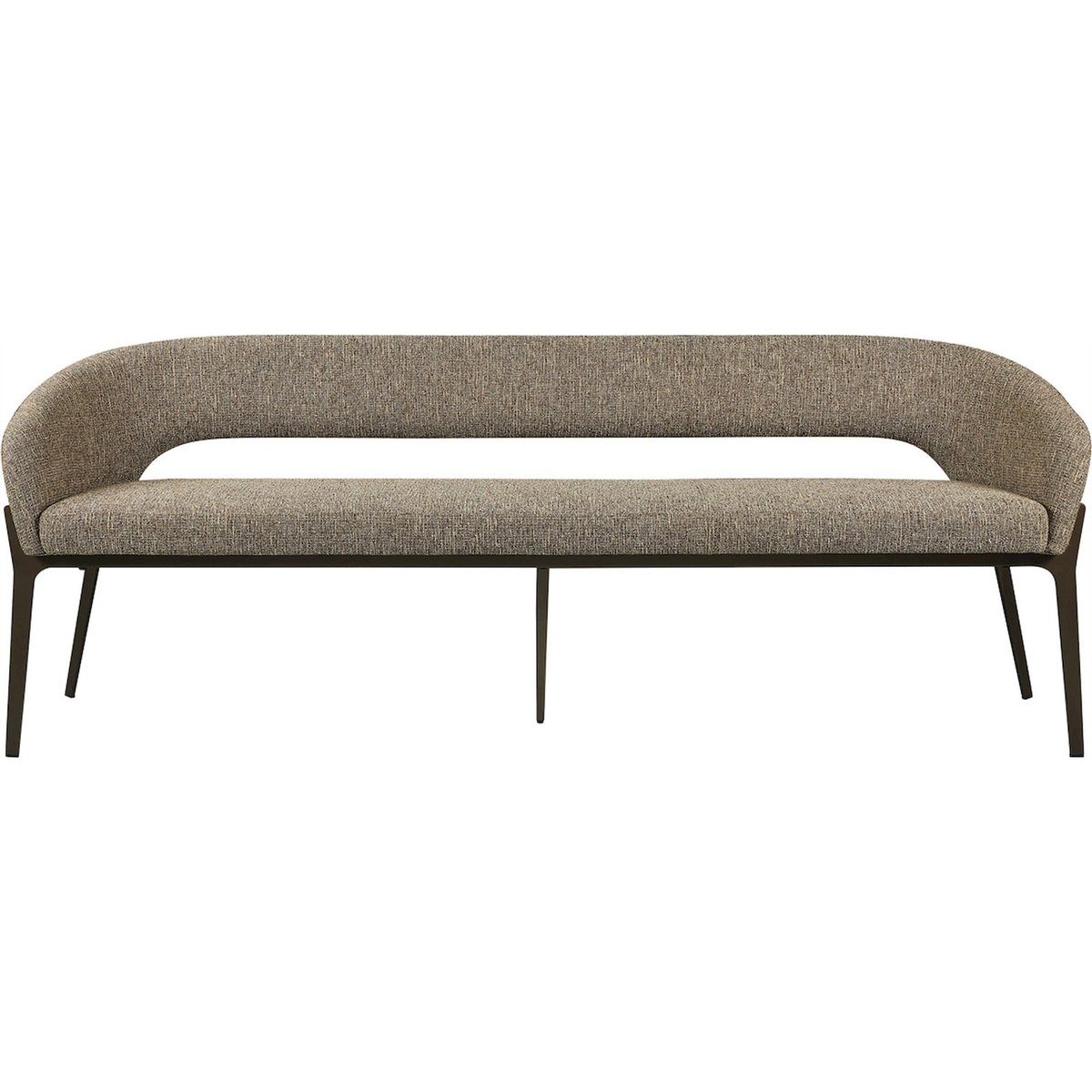 Banquette de repas en tweed tweed marron et bronze, RECOLLECTION