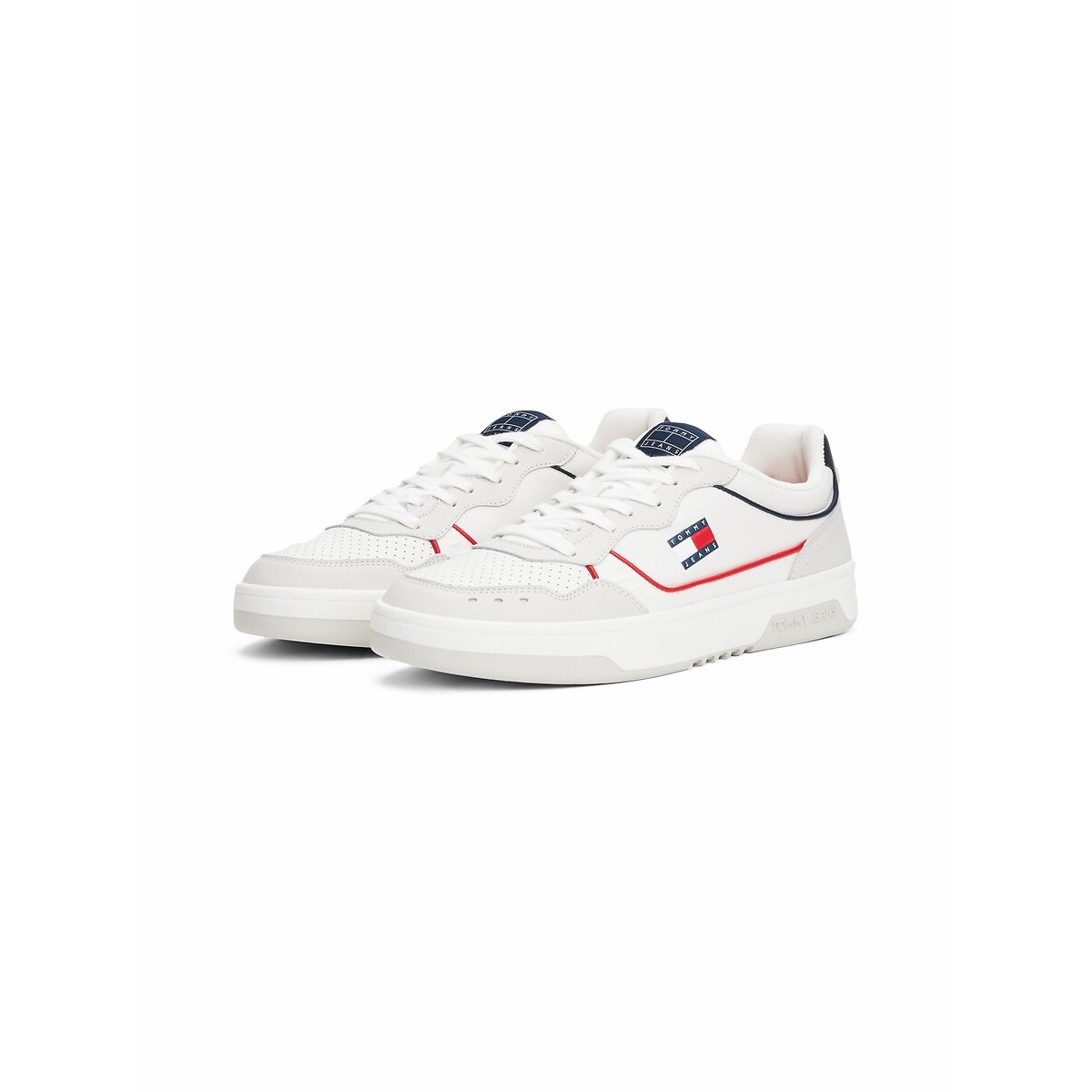 Sneakers in pelle Elevated bianco/grigio, TOMMY JEANS