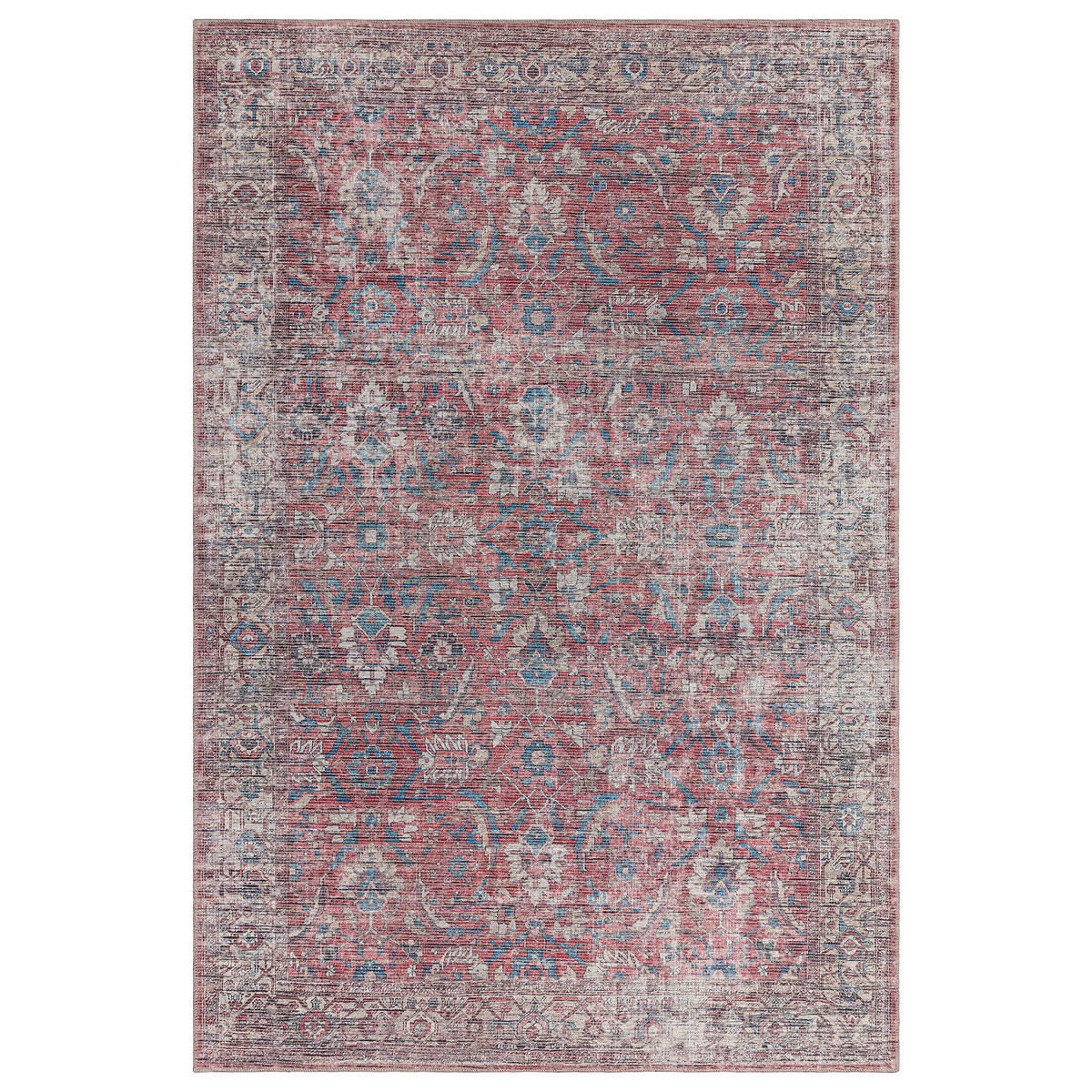 Floral Vintage Style Flatweave Rug red, ÉDITÉ