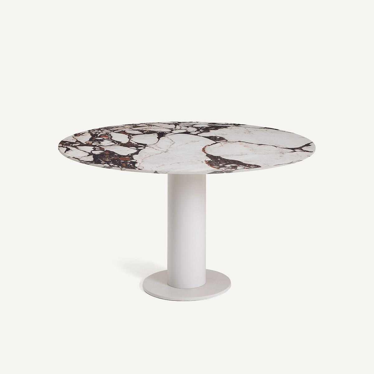 Mesa redonda de cerámica Ø120 cm, TIRONDO cerámica mármol ladrillo, AM.PM