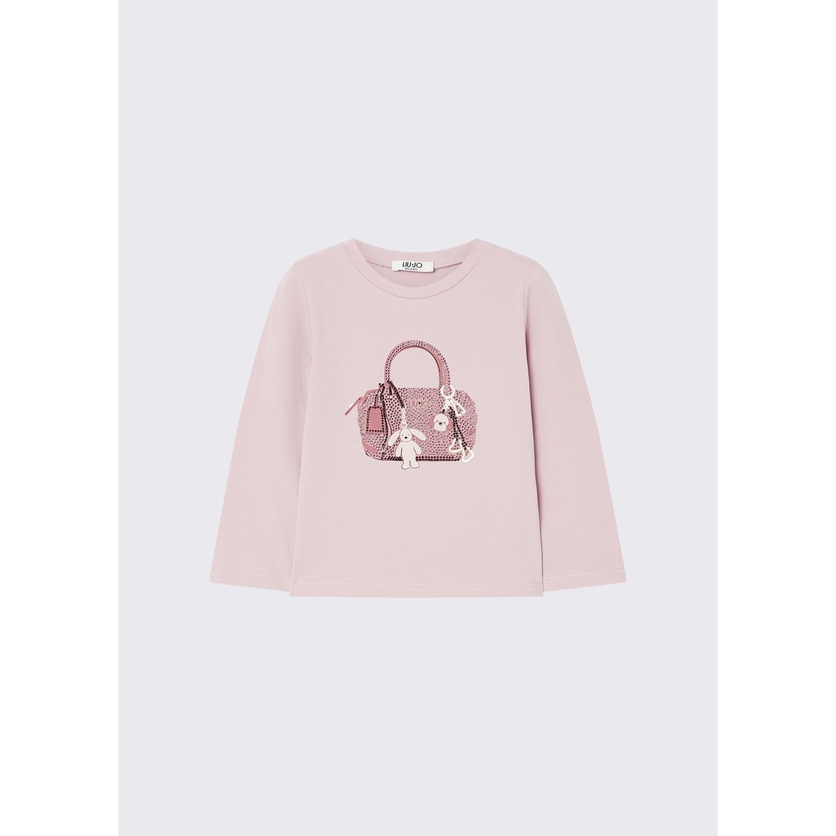 T-shirt à manches longues avec imprimé rose, LIU JO
