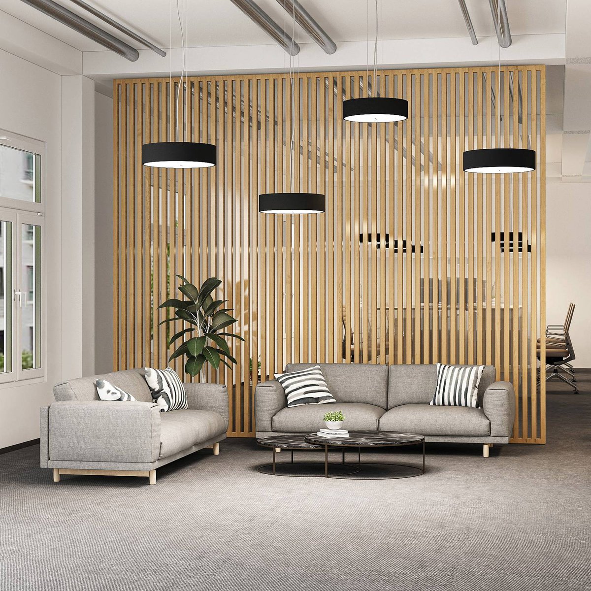 Suspension en métal moderneLED, Noabelle noir, blanc, ARCCHIO