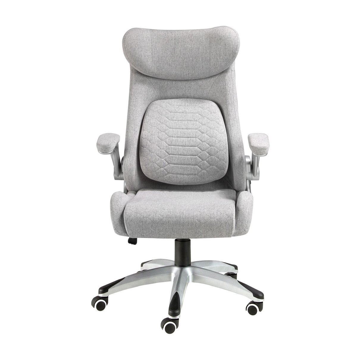 Fauteuil de bureau pivotant en tissu gris, ANGEL CERDA