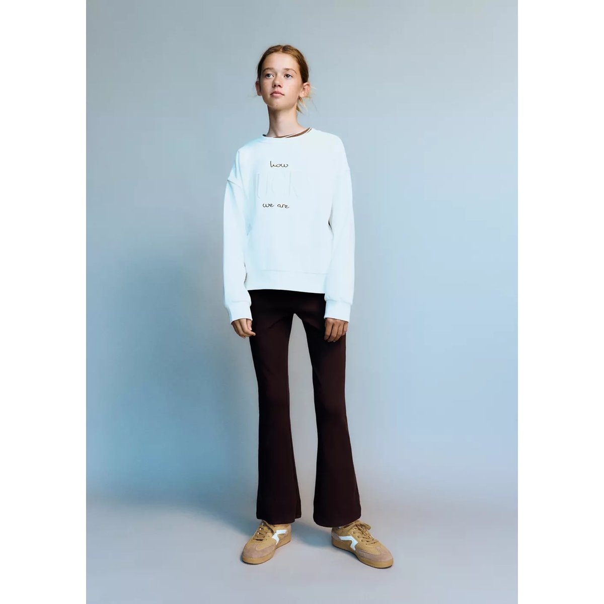 Leggings taille retournée marron, MANGO KIDS