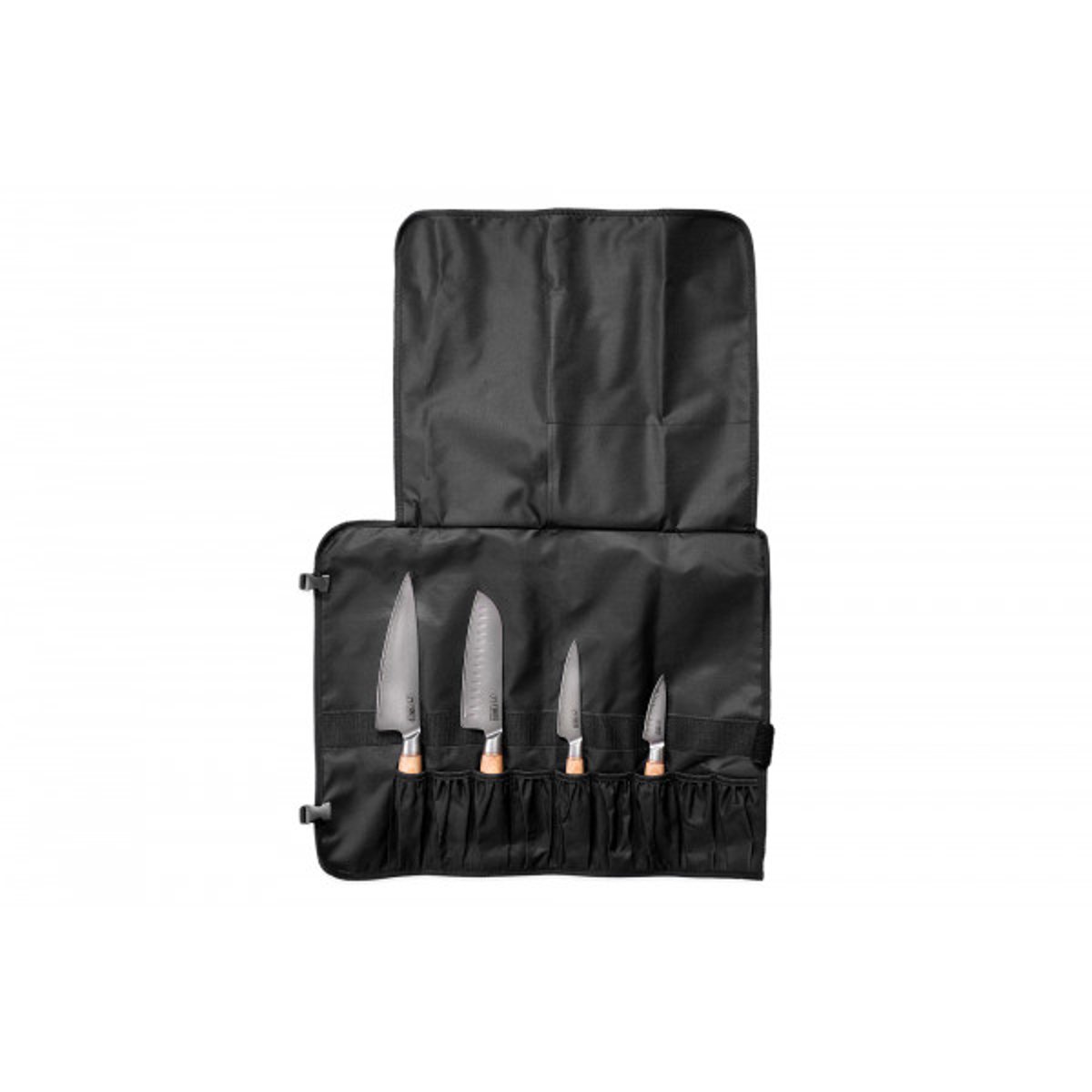 Trousse 4 couteaux de cuisine Pakka San Mai bois clair, FUKITO