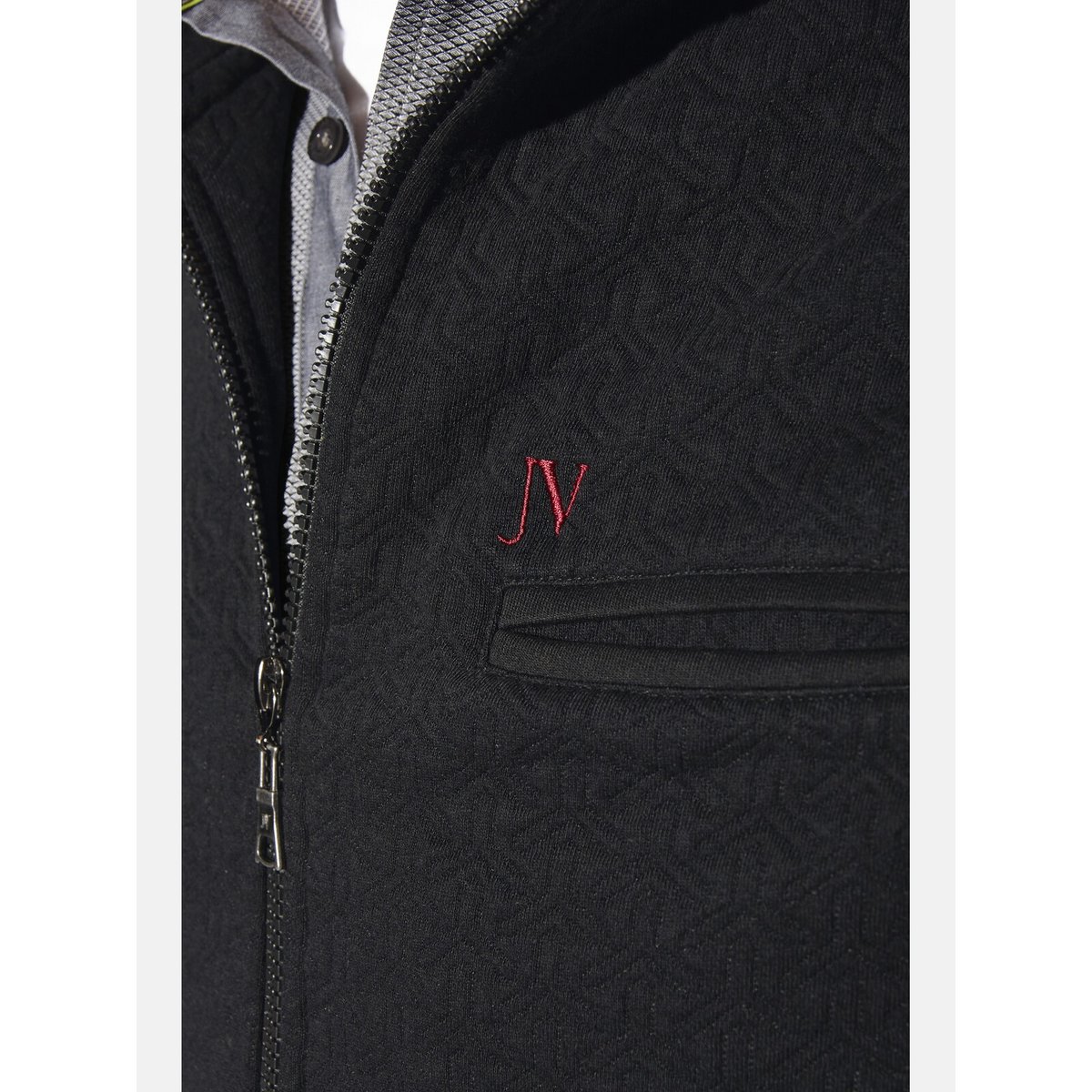 Gilet sweat LINDBORG noir, JAN VANDERSTORM