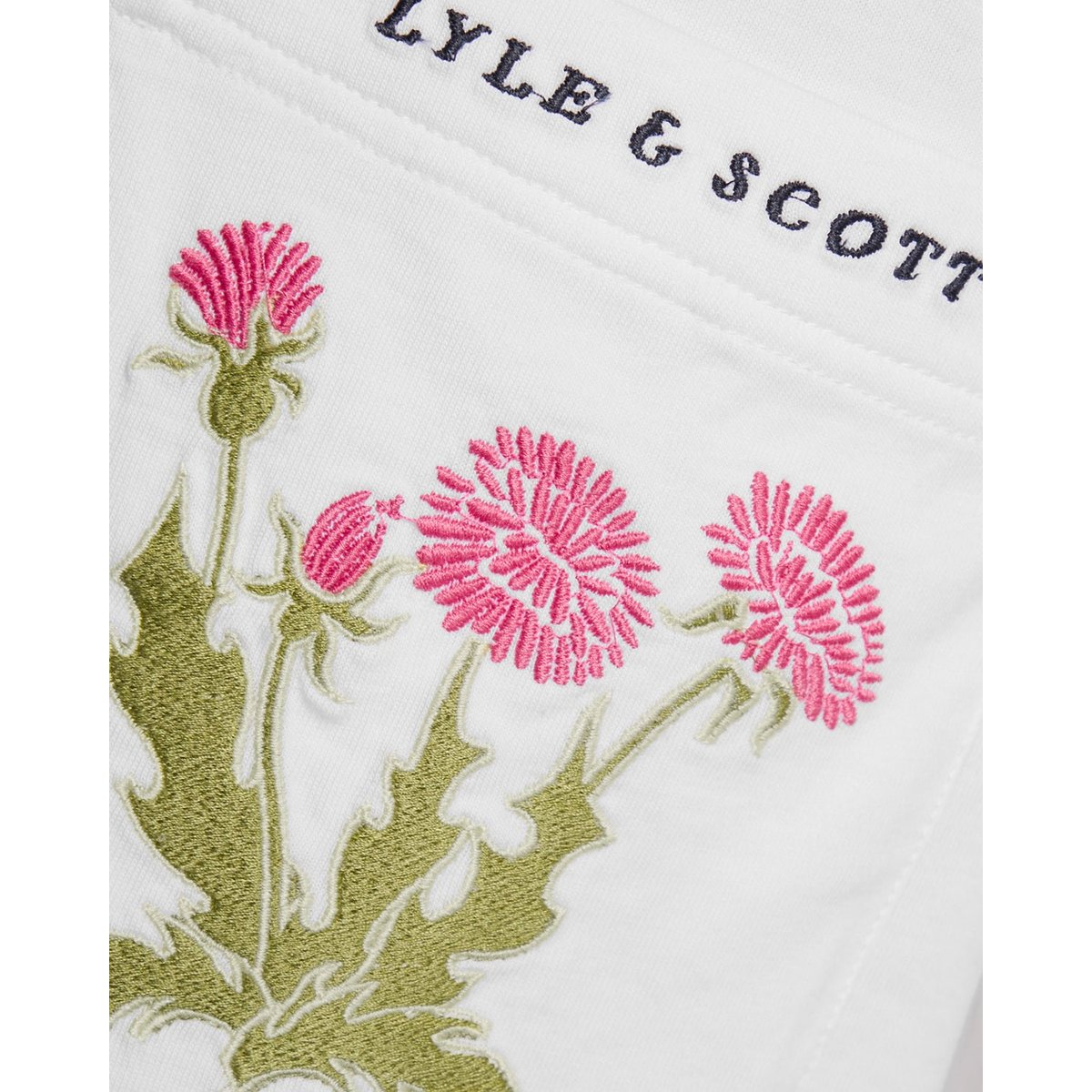 T-shirt botanique brodé poche blanc, LYLE & SCOTT