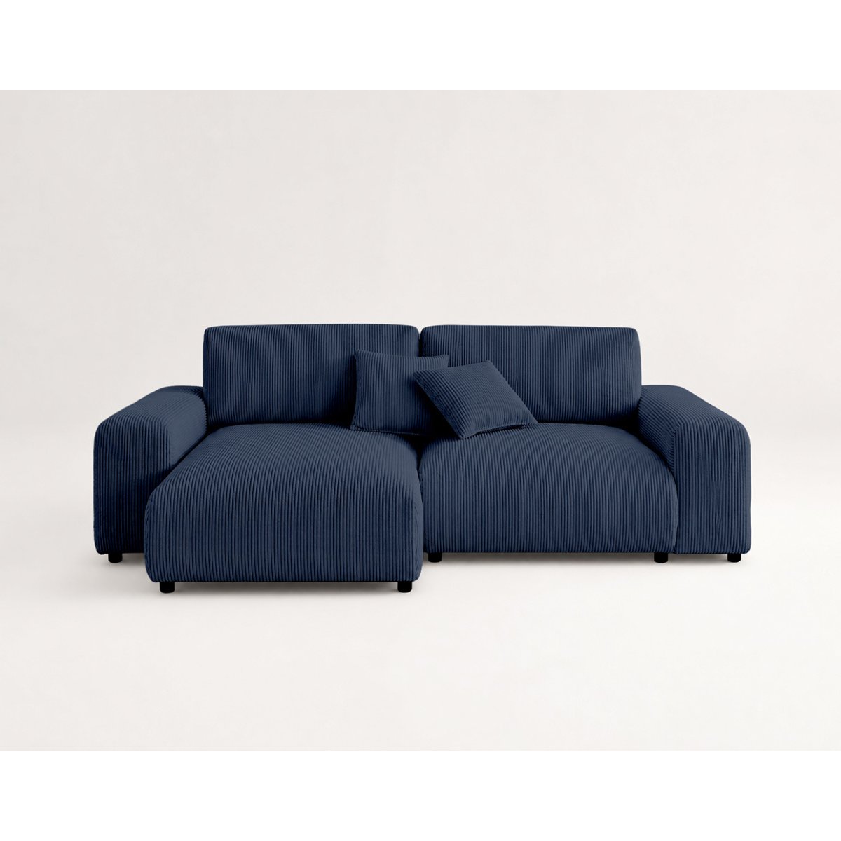 Canapé d'angle réversible 4 places, GARANCE bleu nuit, BEST MOBILIER