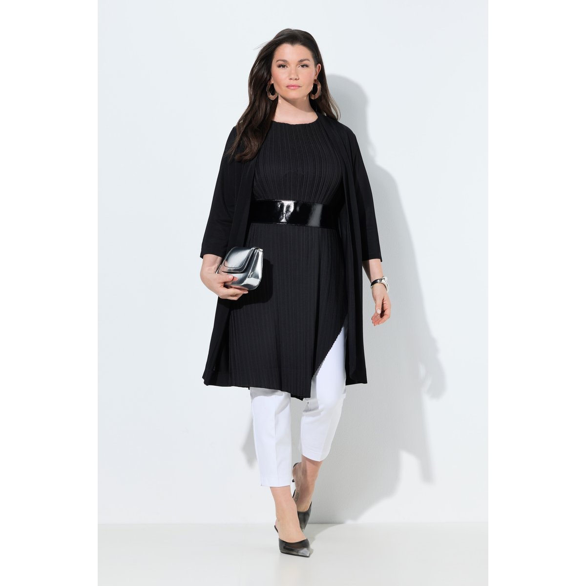 Veste longue sans fermeture noir, ULLA POPKEN