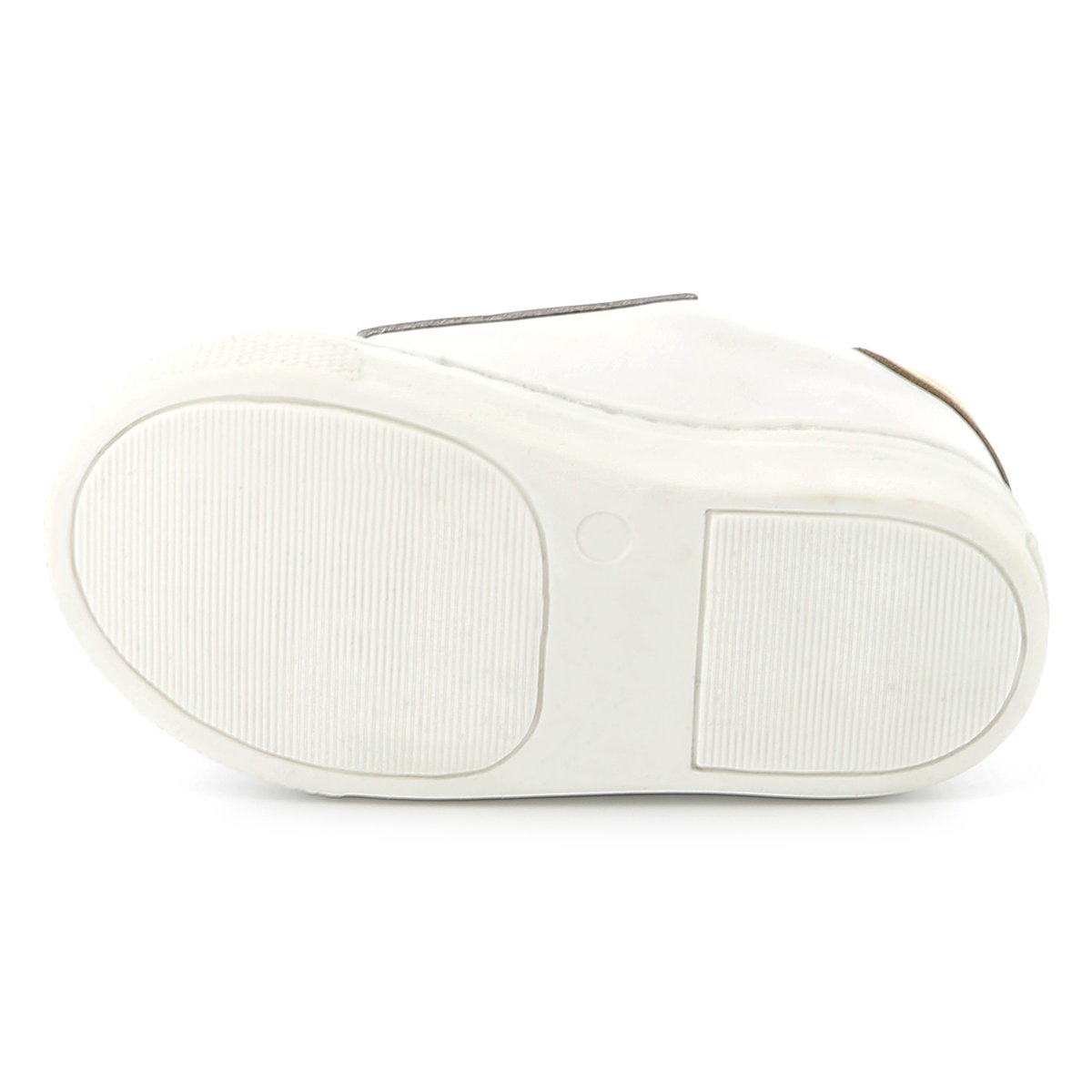 Sneakers in pelle a strappo blanc, KARL LAGERFELD KIDS