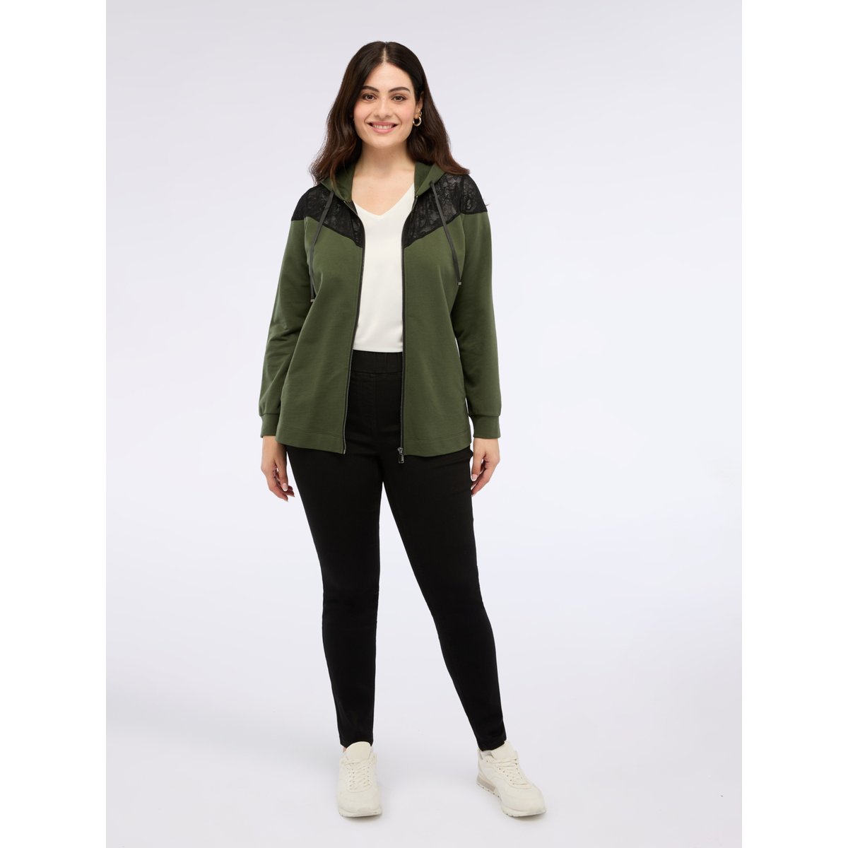 Jeggings tout noir avec taille élastiquée noir, FIORELLA RUBINO