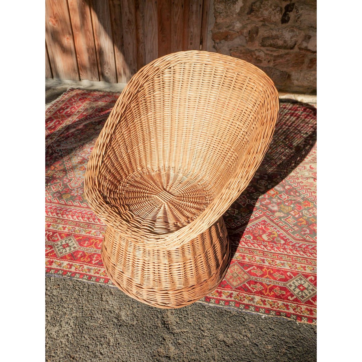 Fauteuil en osier Emmanuel N°34 - Bon état bois clair, DEBONGOUT