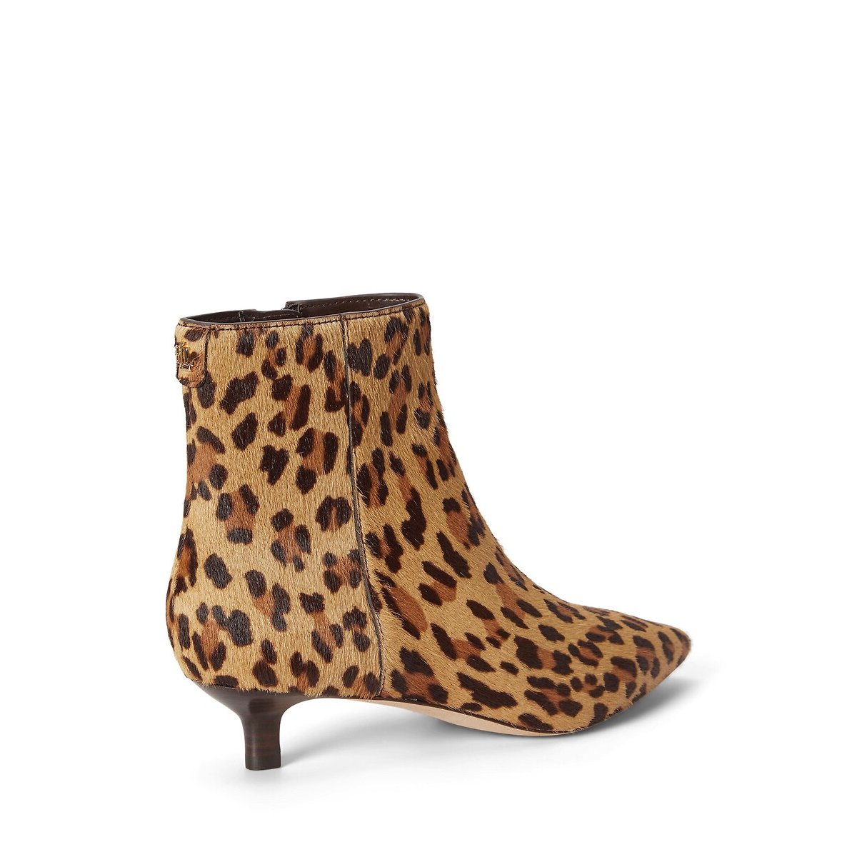 Spitz zulaufende Kittenheel-Stiefeletten aus Ponyhair-Leder, FRANCESCA leopardenmuster, LAUREN RALPH LAUREN