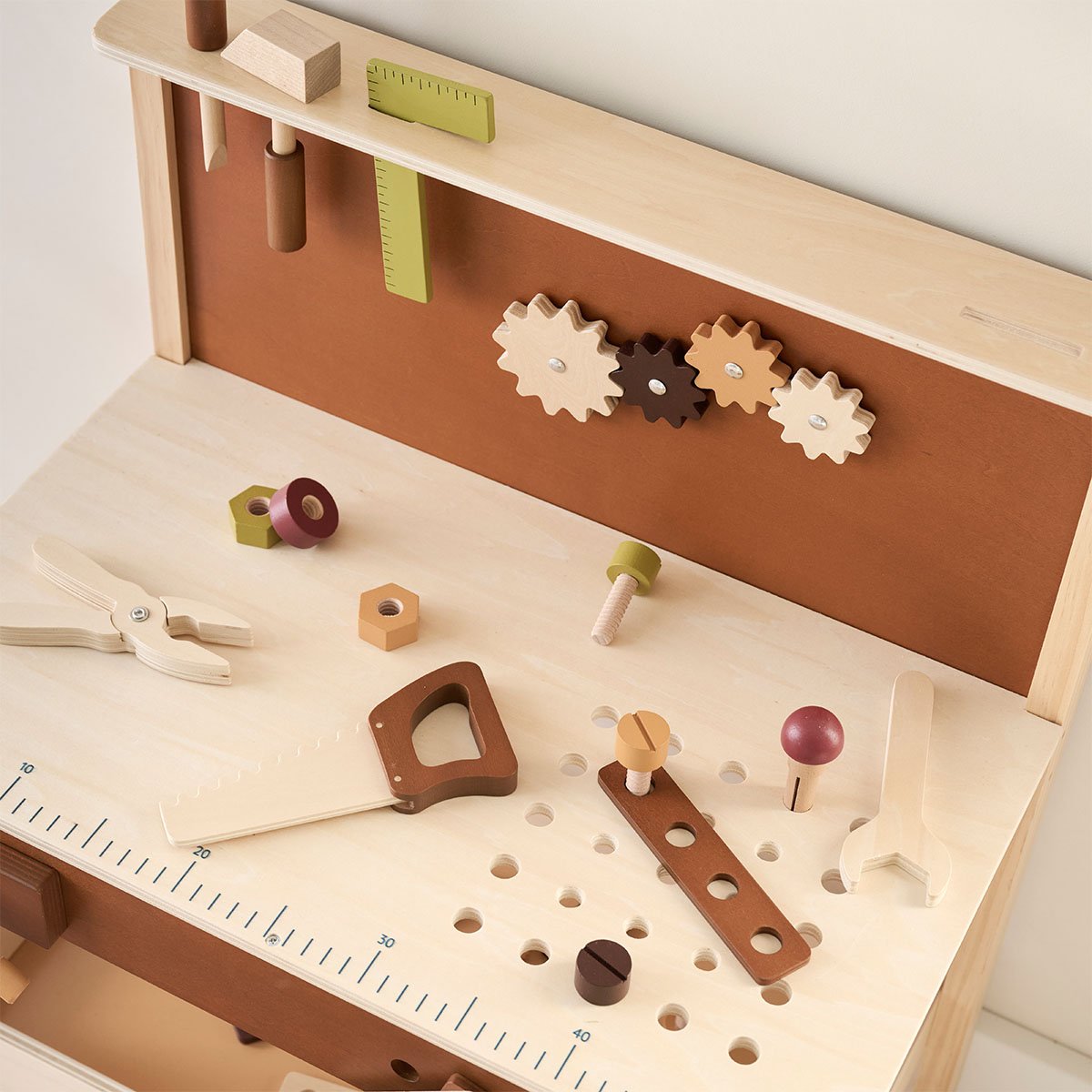 Établi de bricolage NOYER marron, PETITE AMELIE