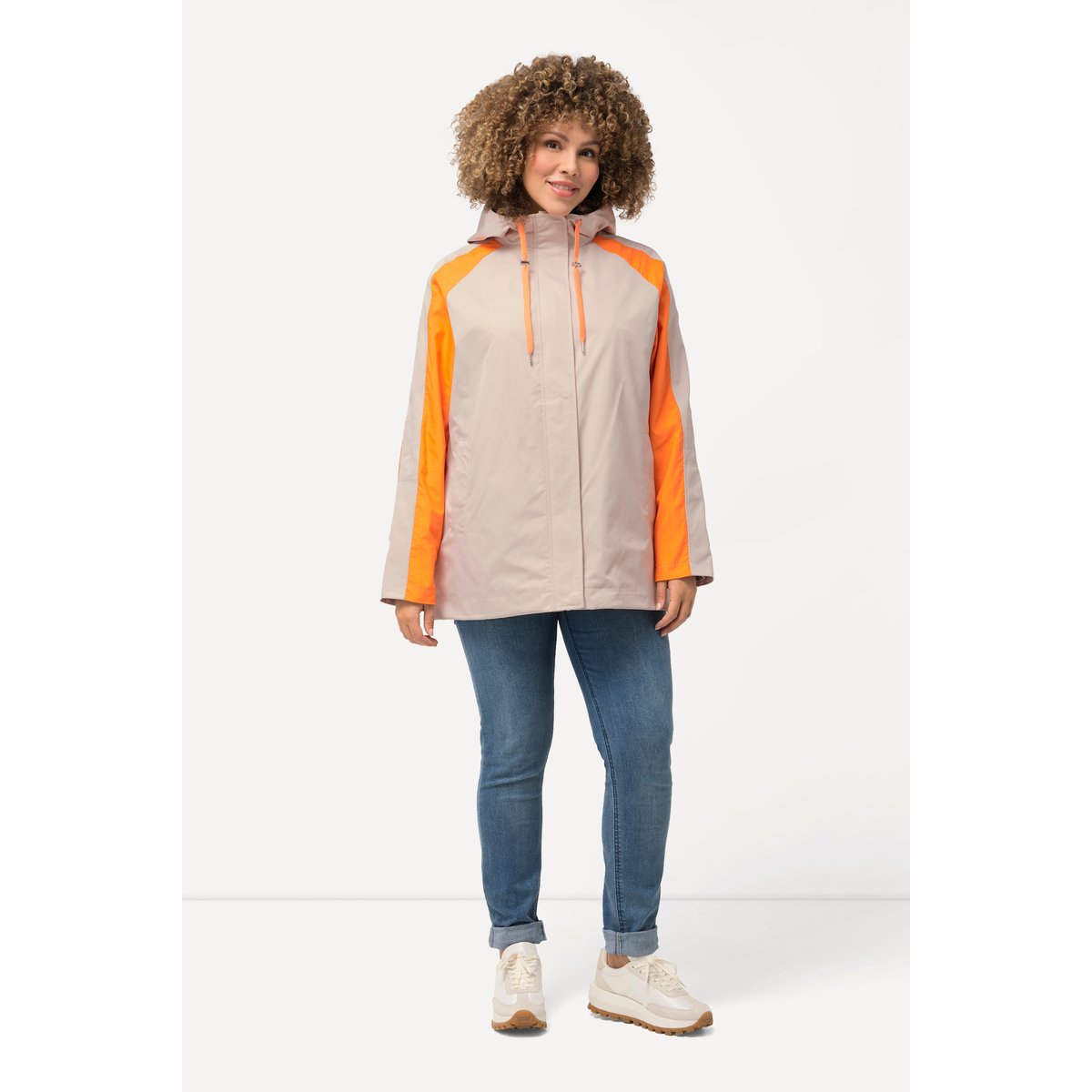 Veste HYPRAR, imperméable, capuche, ourlet mastic foncé, ULLA POPKEN