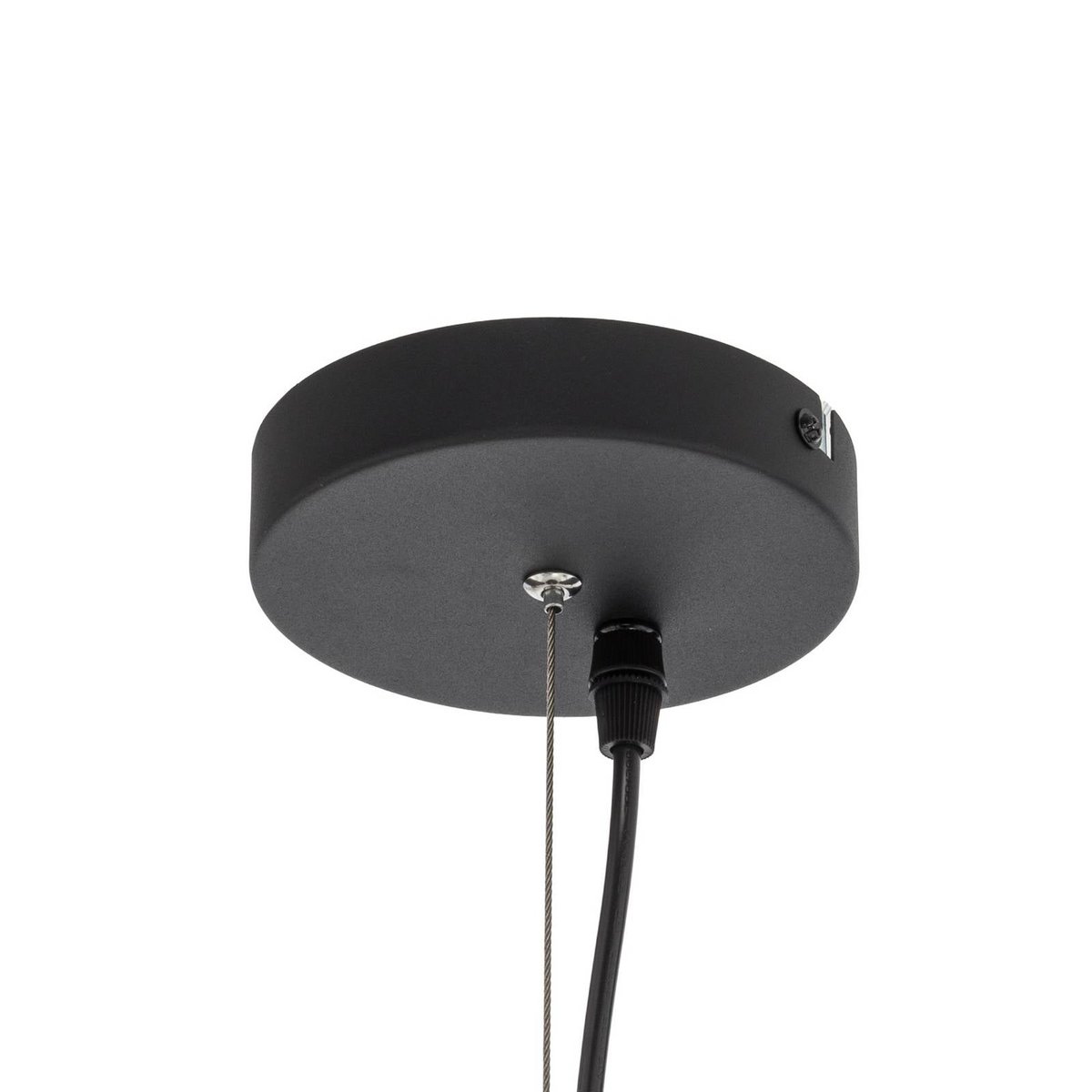 Suspension en métal moderne, Emilienne noir, or, LINDBY