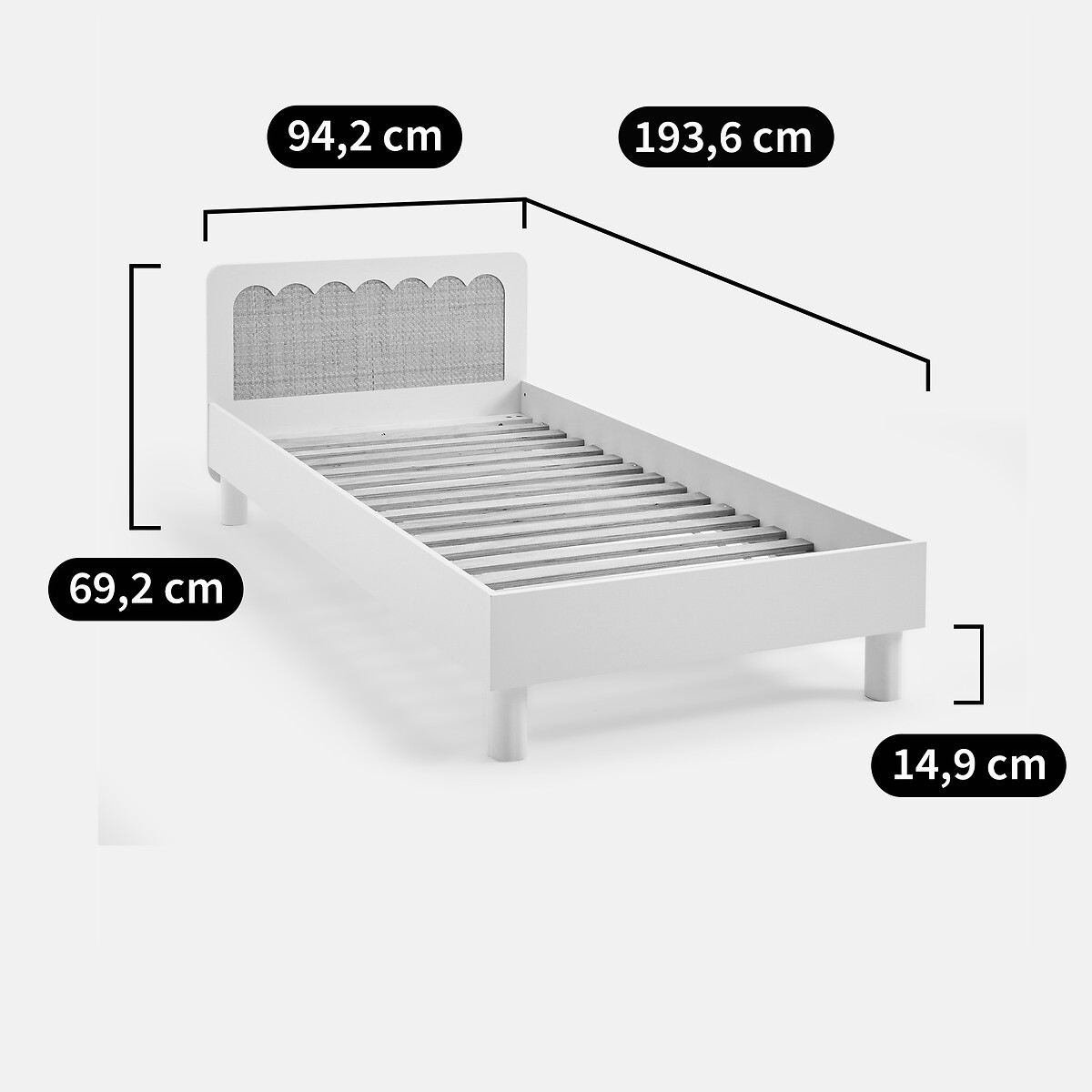 Cama de criança com estrado, PTILU cru, LA REDOUTE INTERIEURS
