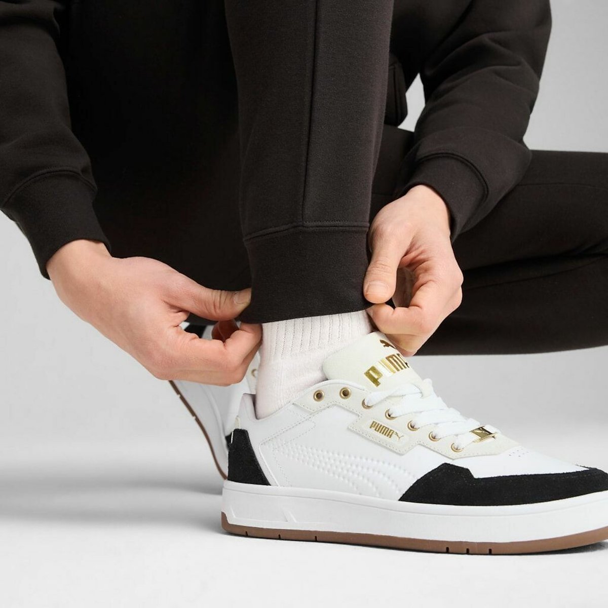 Katoenen broek PUMA Class zwart, PUMA