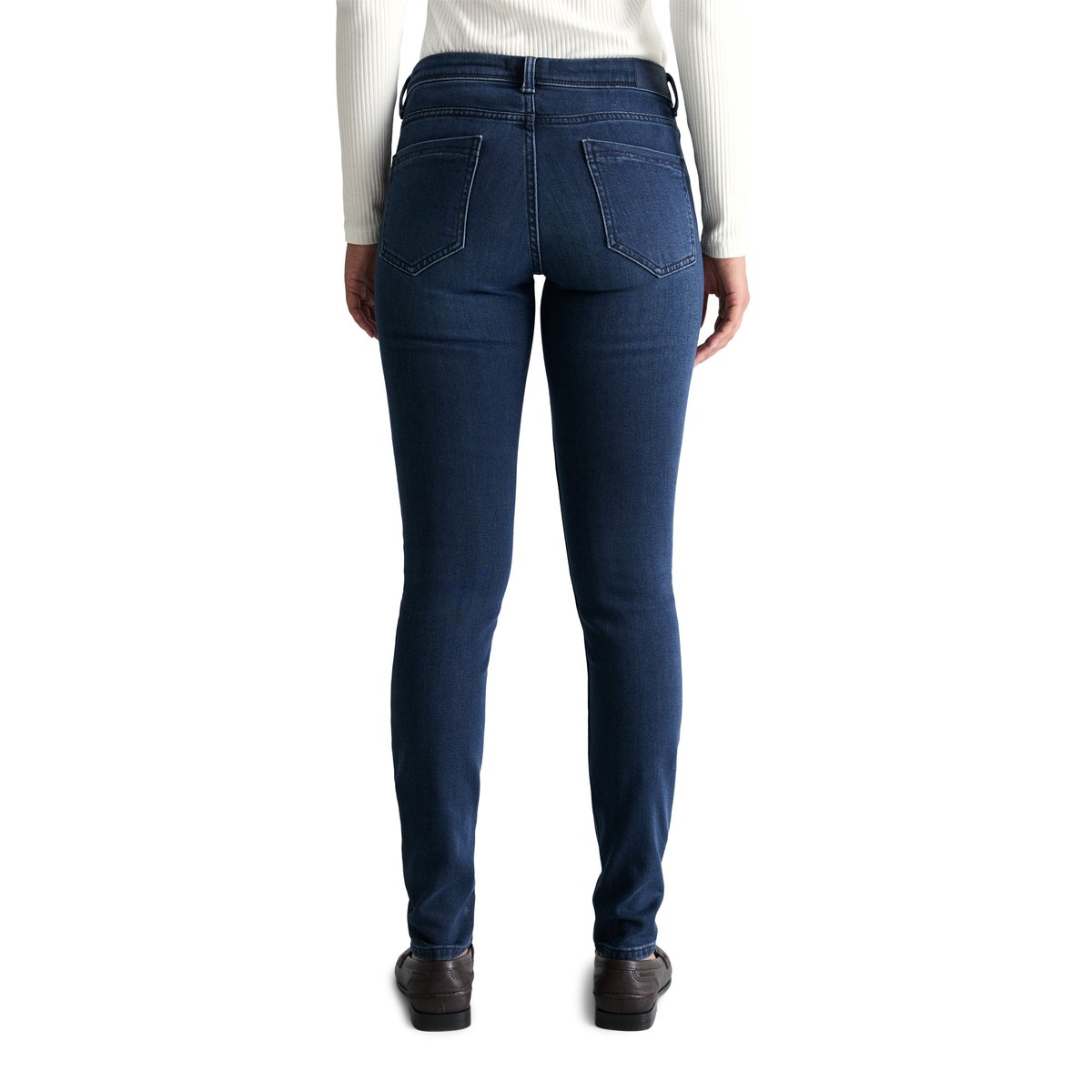 Jeans modèle Alva slim en mélange de coton organique et de lyocell bleu foncé, MARC O’POLO DENIM