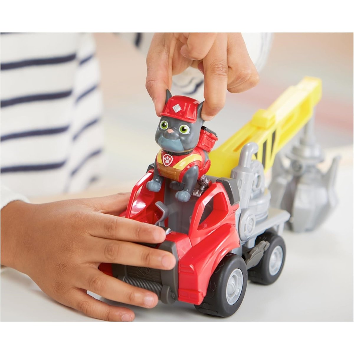 Rubble & Crew - Véhicule de construction de grue avec figurine Charger multicolore, SPIN MASTER