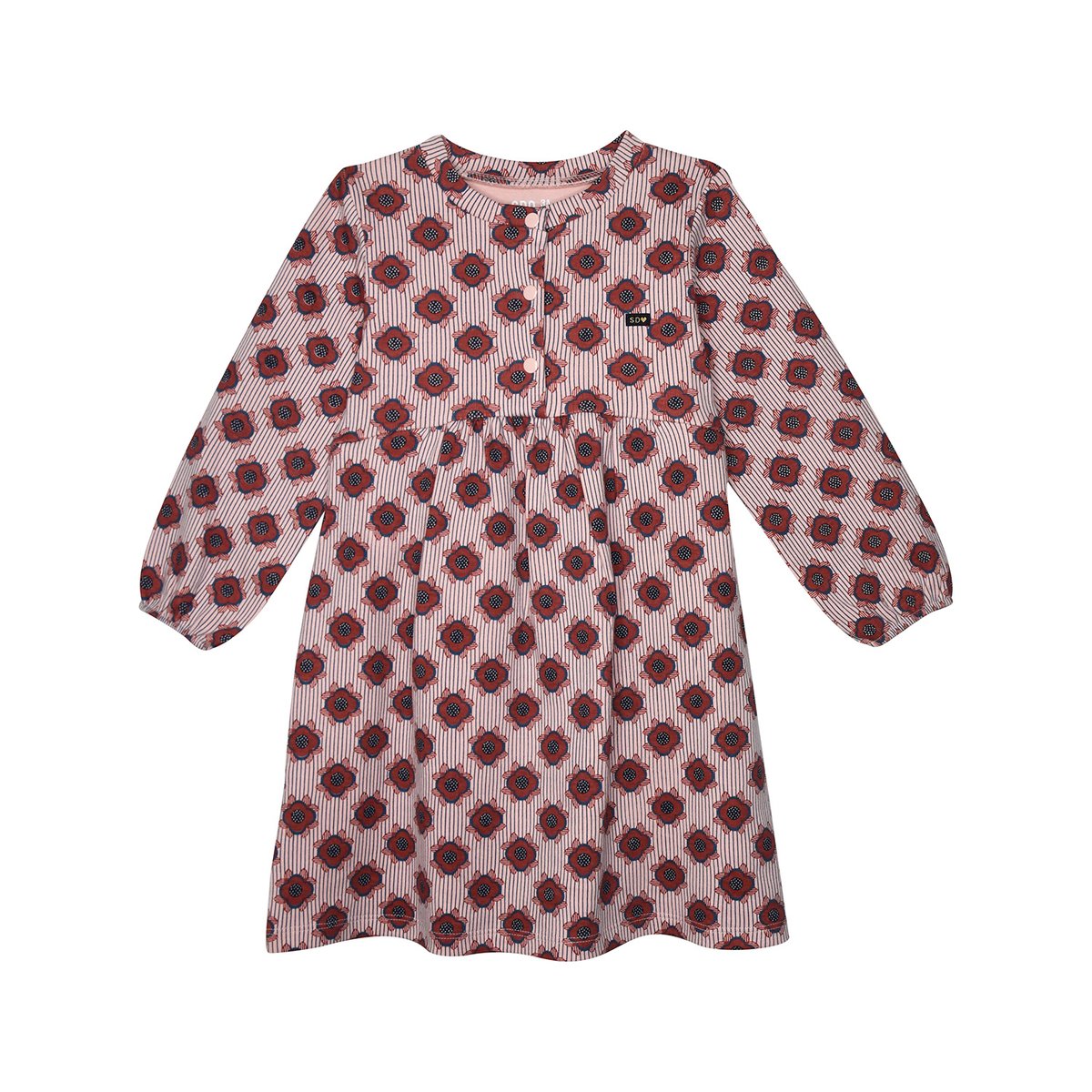 Robe isidorine interlock manches longues enfant blanc, SUCRE D'ORGE