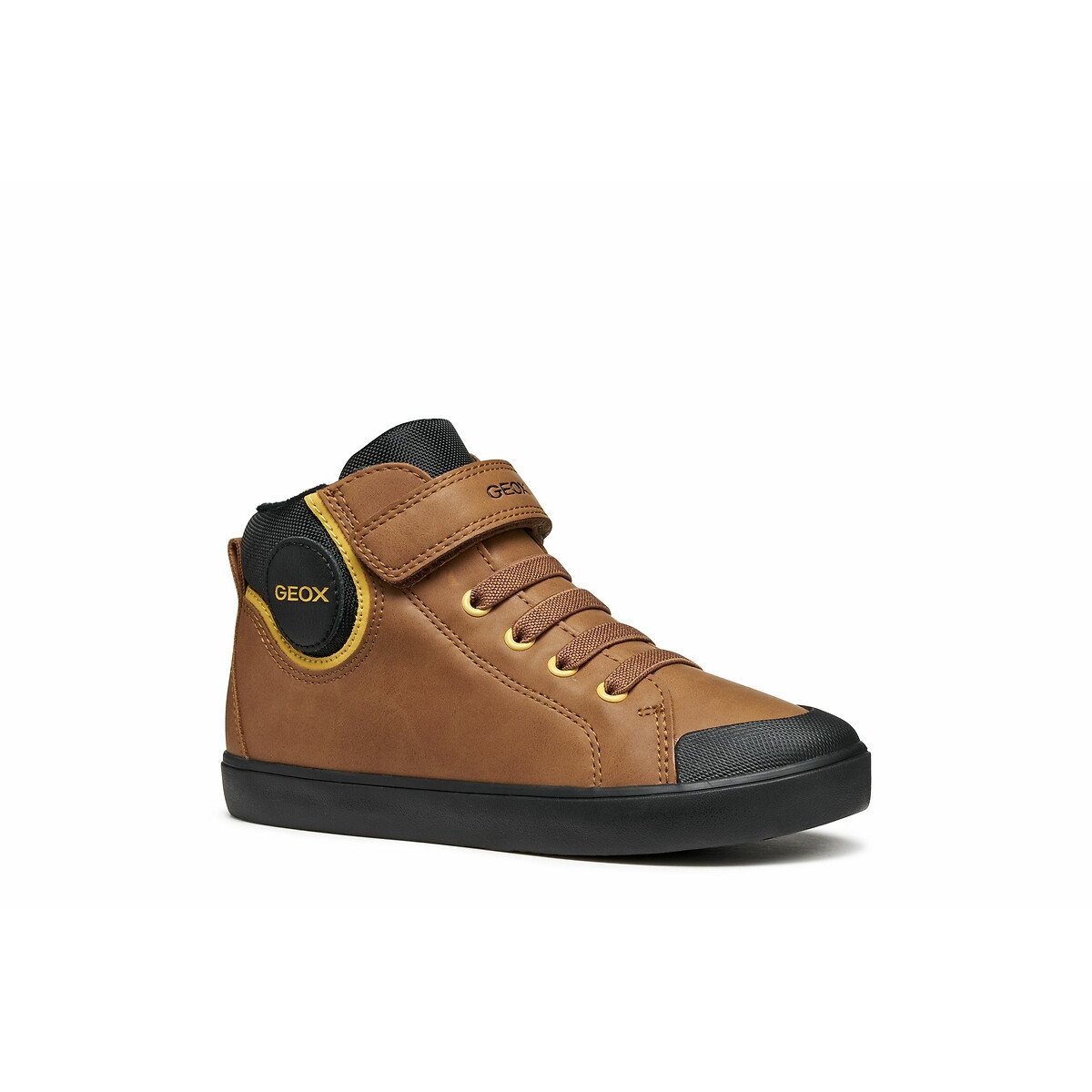 Kids Gisli Breathable High Top Trainers brown, GEOX
