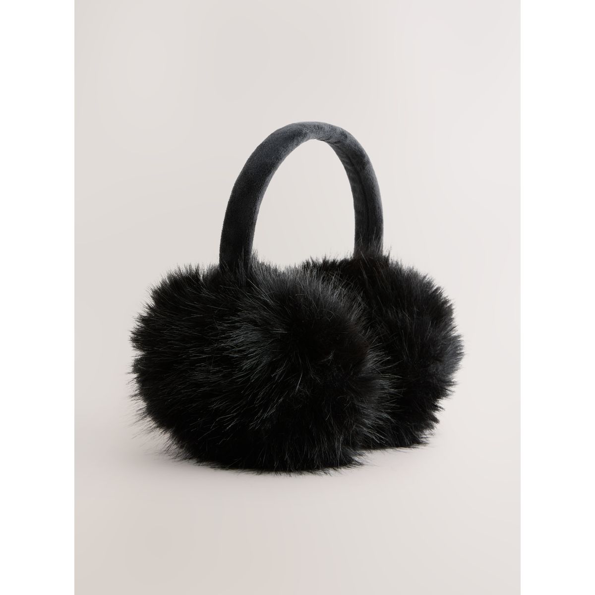 Cache-oreilles en imitation fourrure noir, NEXT