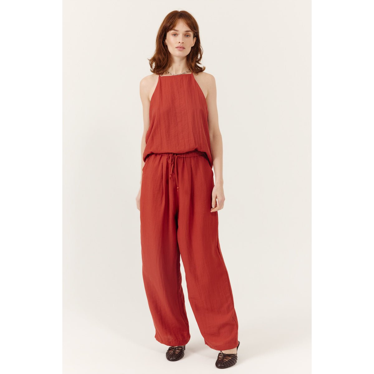 Top dos nageur coupe droite Marena terracotta, ARTLOVE
