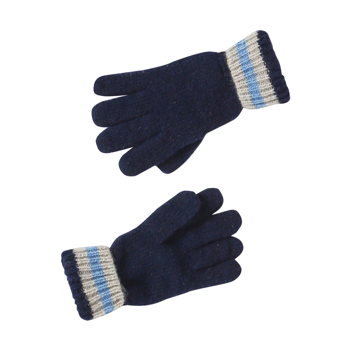 Ensemble bonnet, snood et mitaines blanc chiné, VERTBAUDET