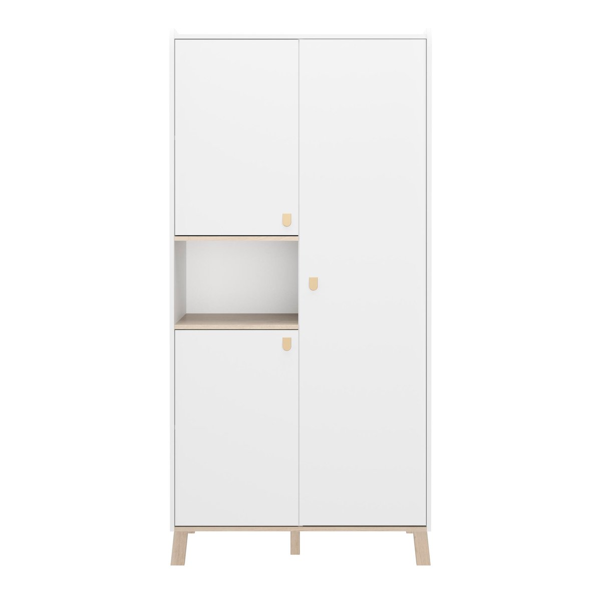 Armoire 3 portes niche vintage pour blanc, GALIPETTE