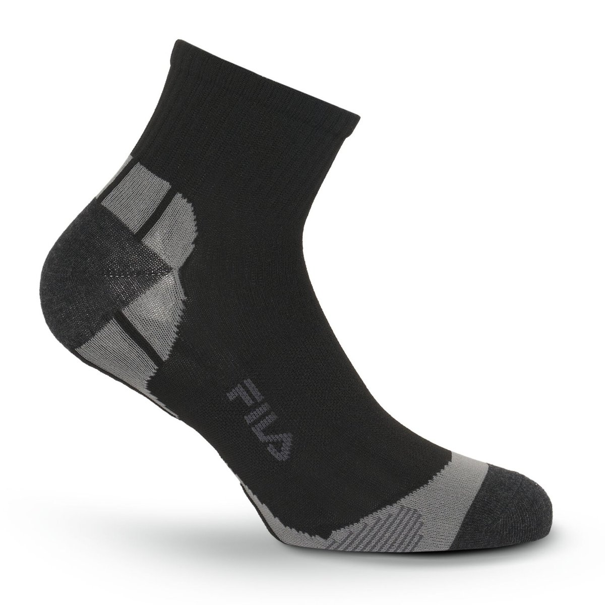 Lot De 6 Chaussettes Quarter noir/gris, FILA