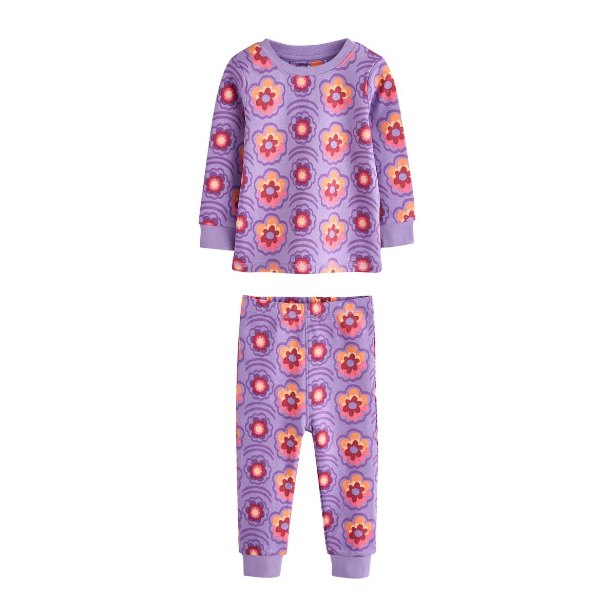 Pyjama douillet motif floral rétro, lot de 3 rose/violet, NEXT