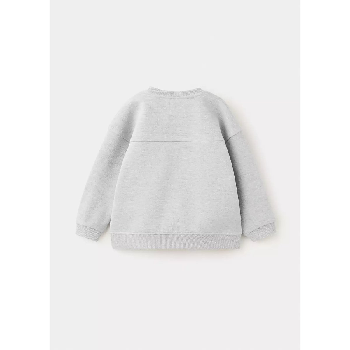 Sweat-shirt oversize poche gris chiné clair, MANGO BABY