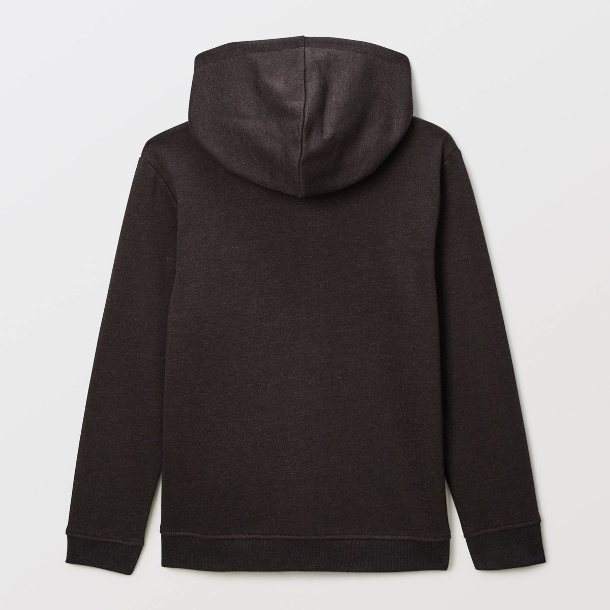 Sweat à capuche avec zip uni en coton BIO GOTS anthracite chine, MONOPRIX
