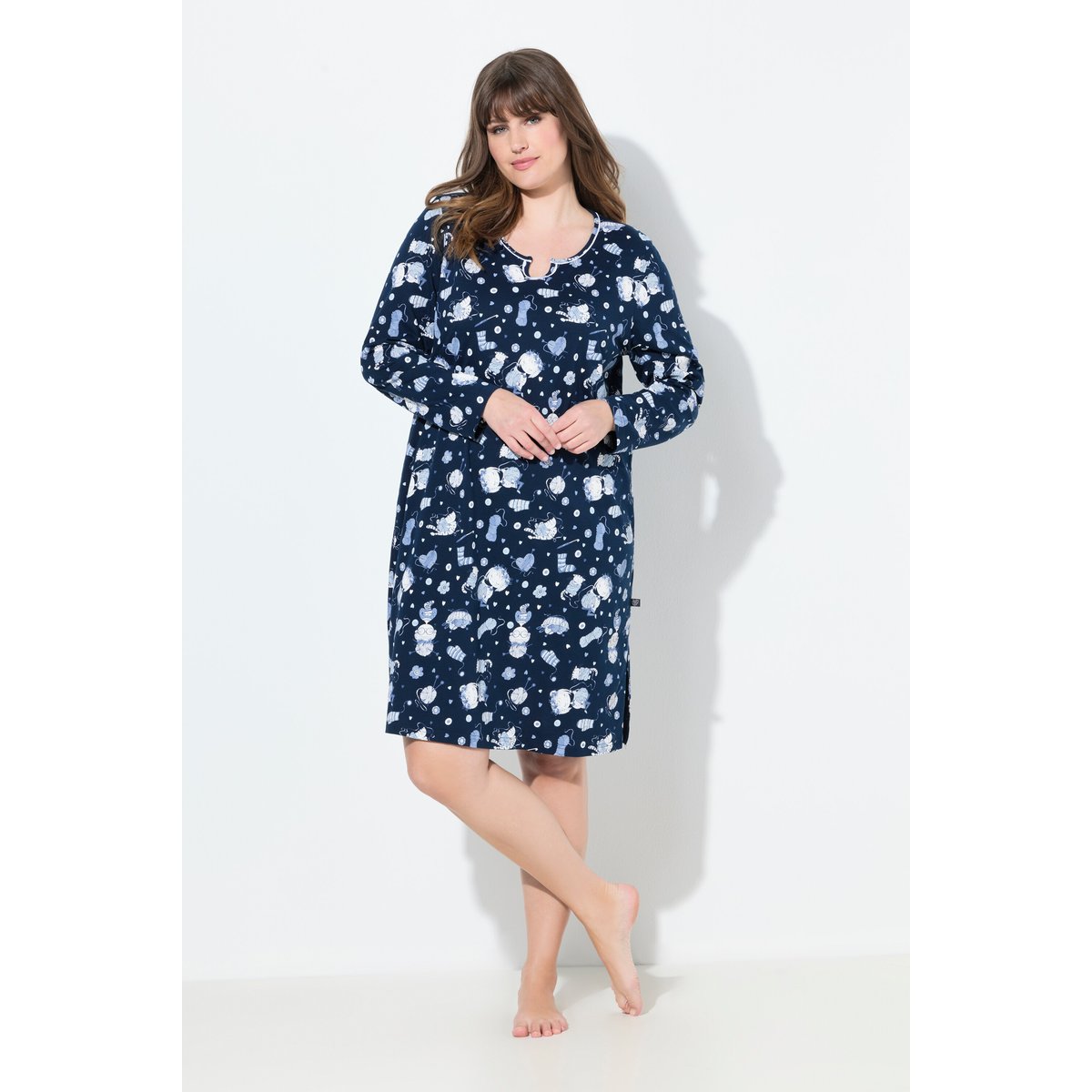 Grands t-shirts en lot de 2 bleu nuit, ULLA POPKEN