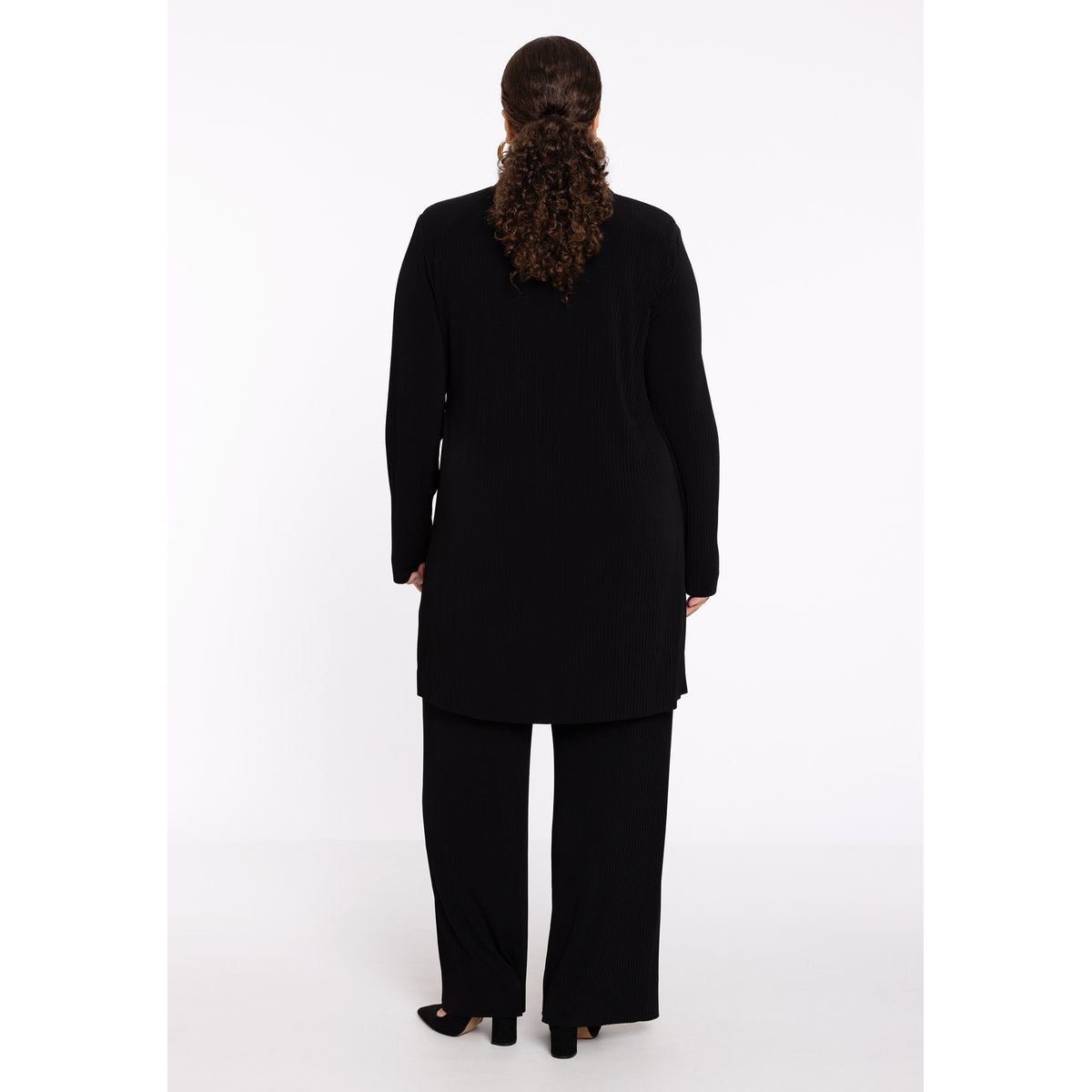 Pantalon avec une ceinture élastique noir, YOEK