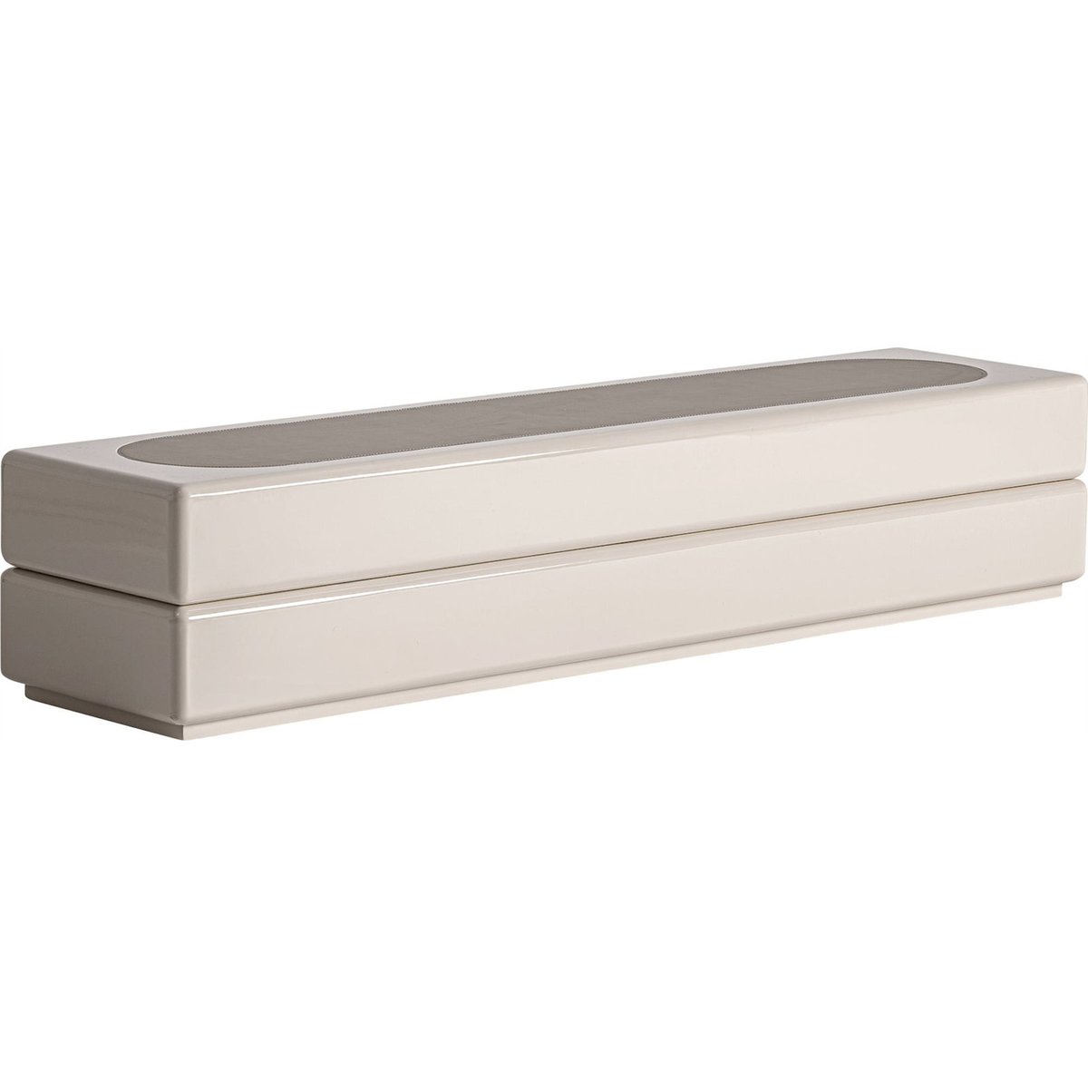 Table basse contemporaine en bois crème et beige, RECOLLECTION