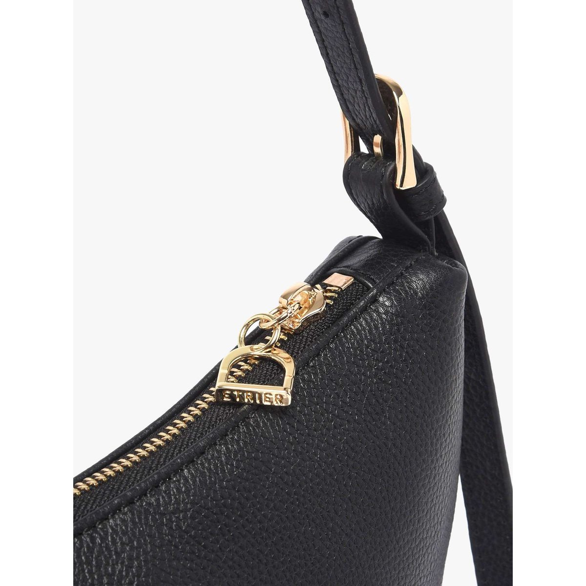 Sac bandoulière Tradition cuir noir, ETRIER