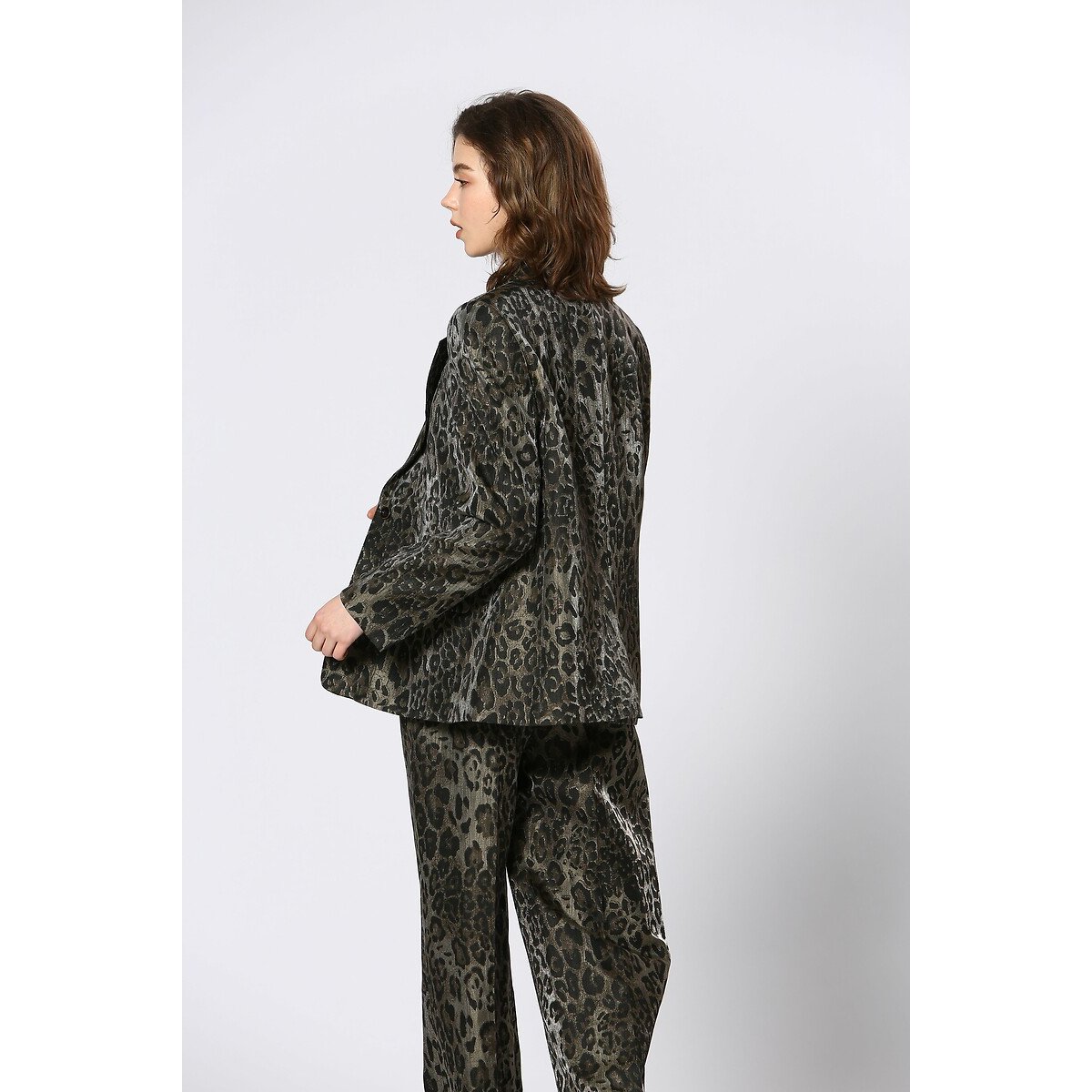 Leopard Print Blazer leopard print, SEE U SOON