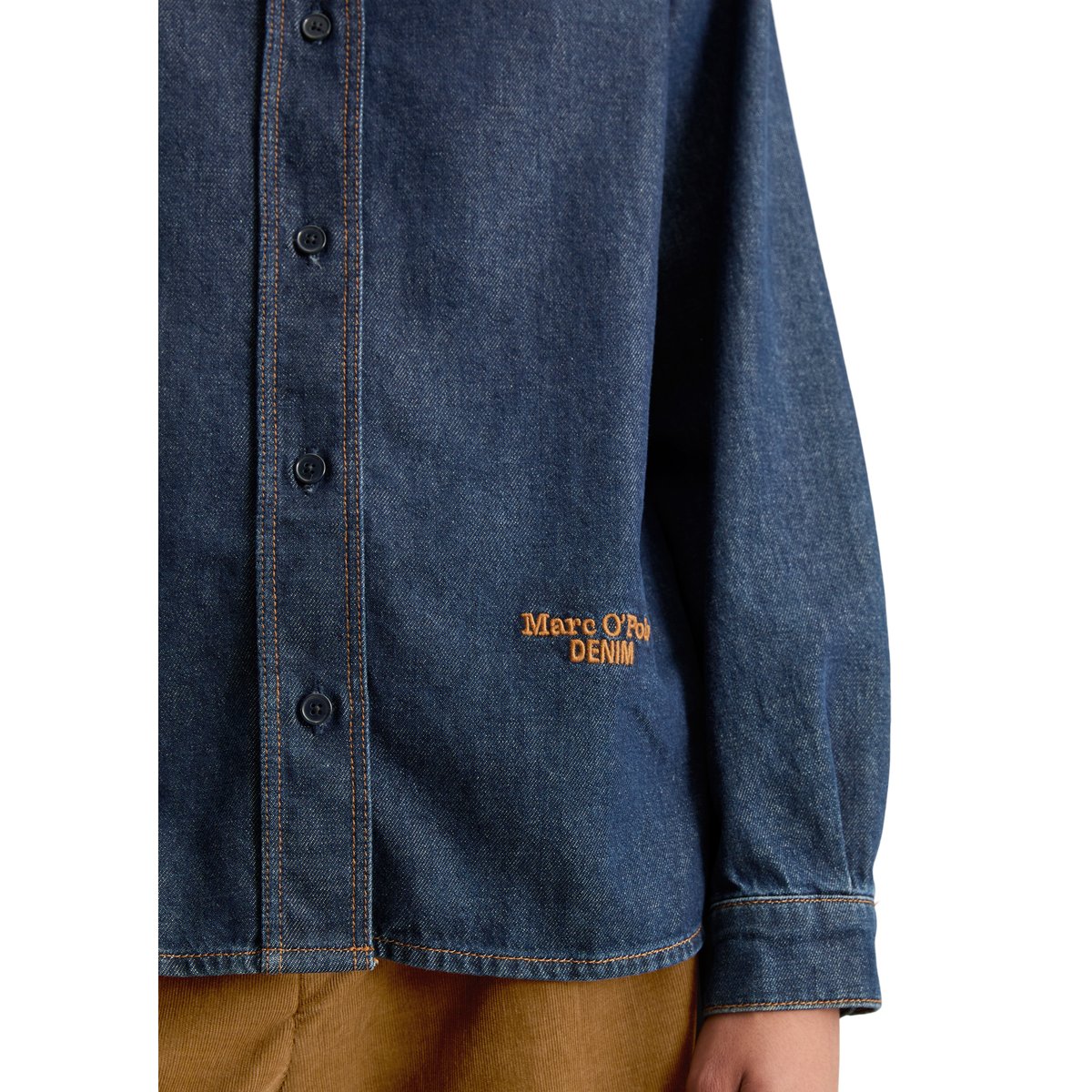 Blouse en jean regular en pur coton bio bleu fooncé, MARC O’POLO DENIM